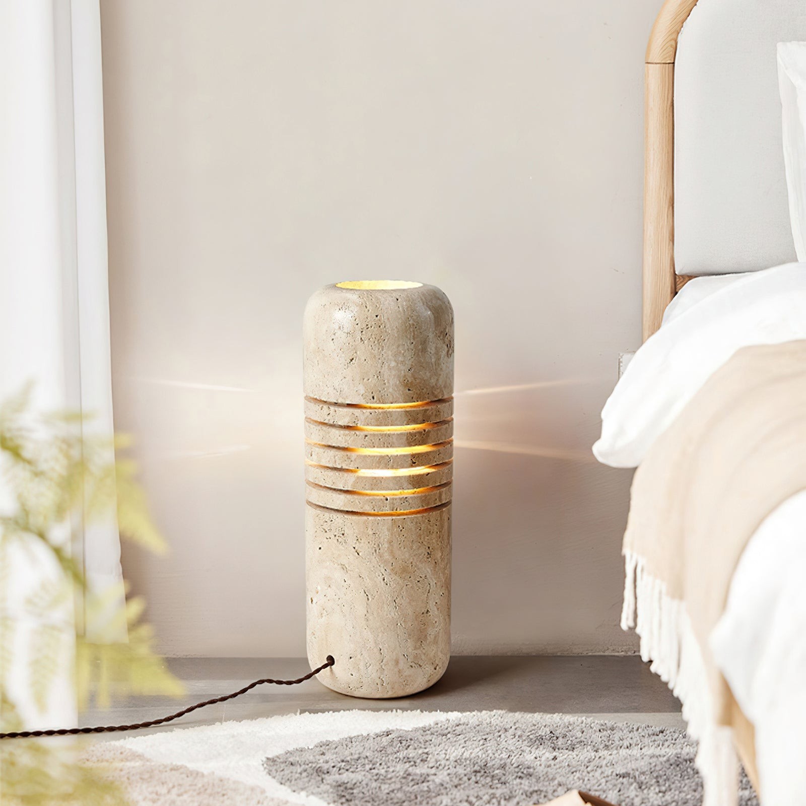 Antique Creative Yellow Travertine Floor Lamp G07