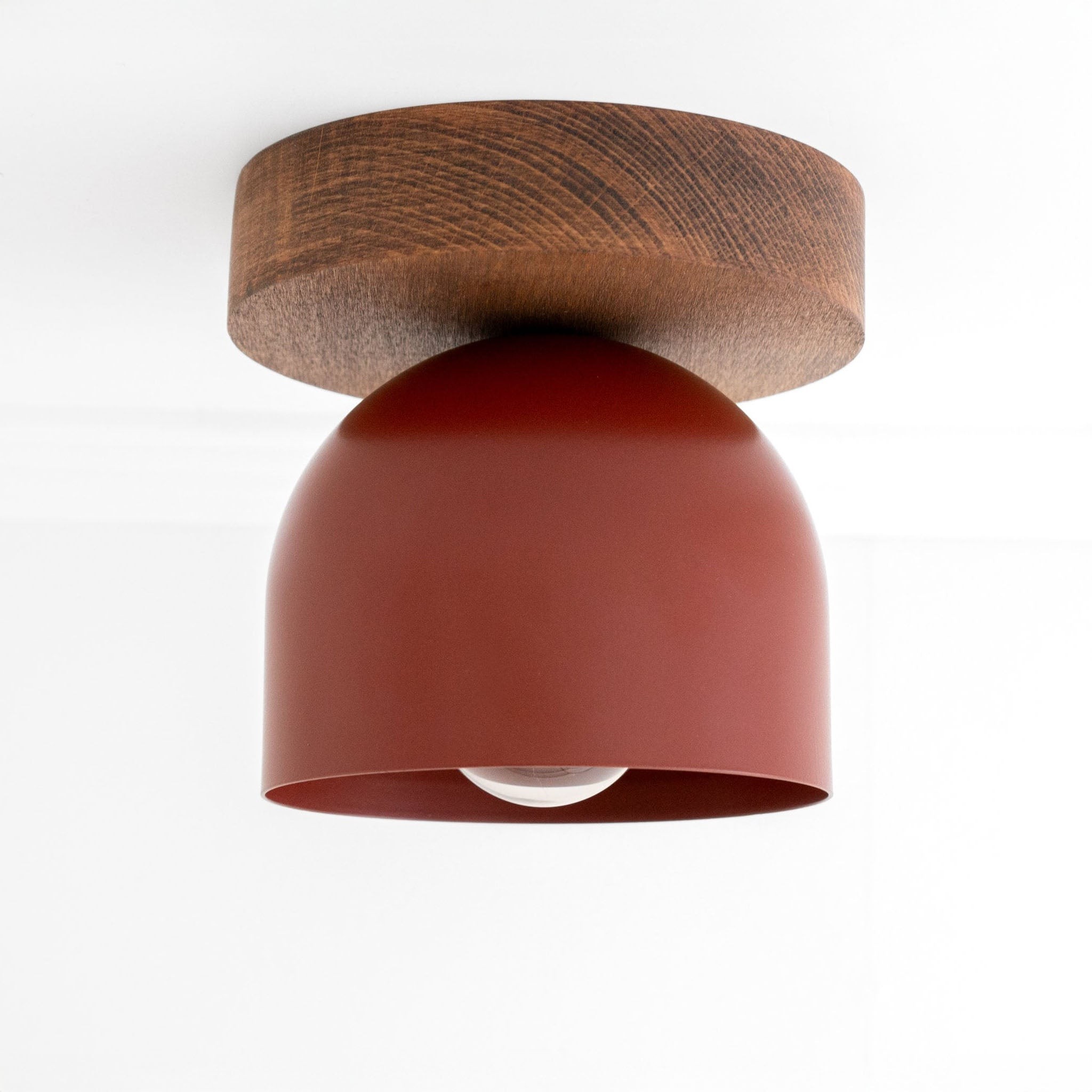 Metio Dome Modern Rustic Ceiling Light - Wooden and Metal Fusion T372