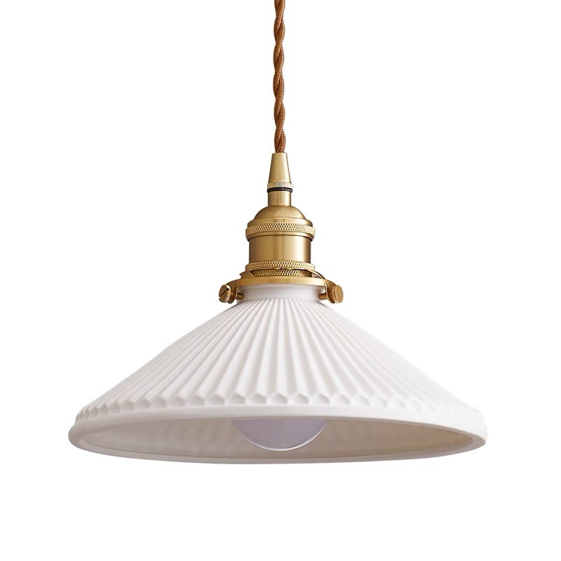 Modern Pleated Ceramic Pendant Light S160