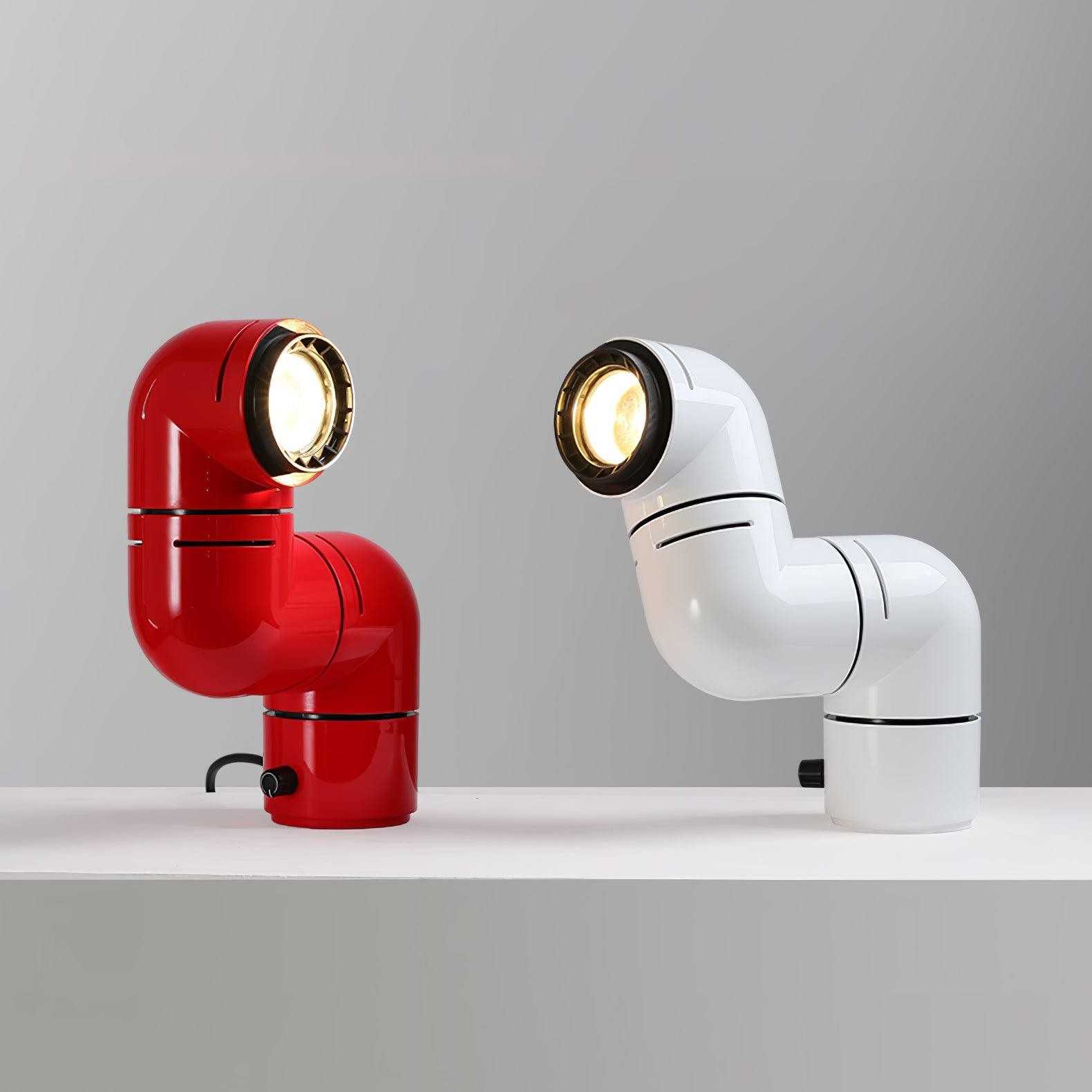 Red Tubular Table Lamp Suitable For Bedroom M504