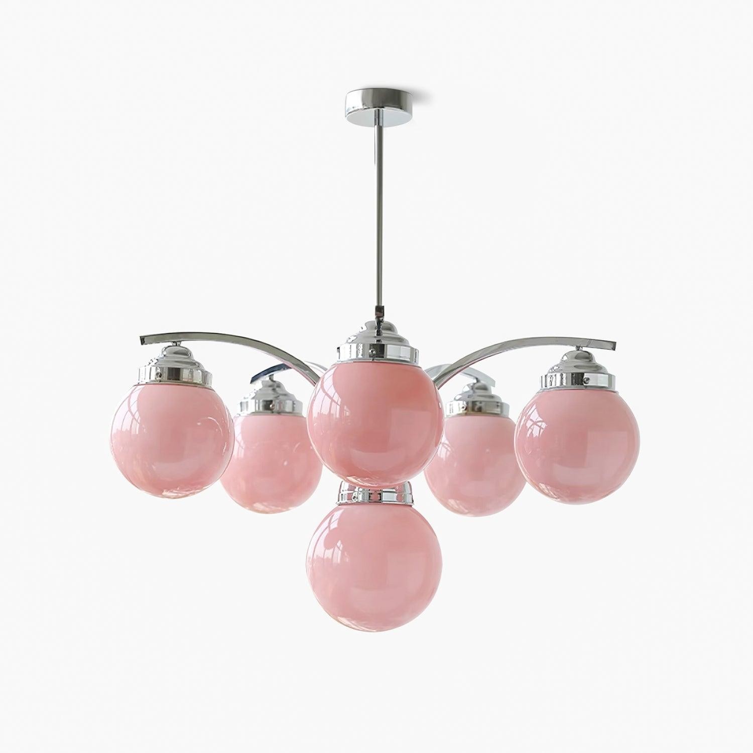 French Elegant Glass Orb Chandelier M427