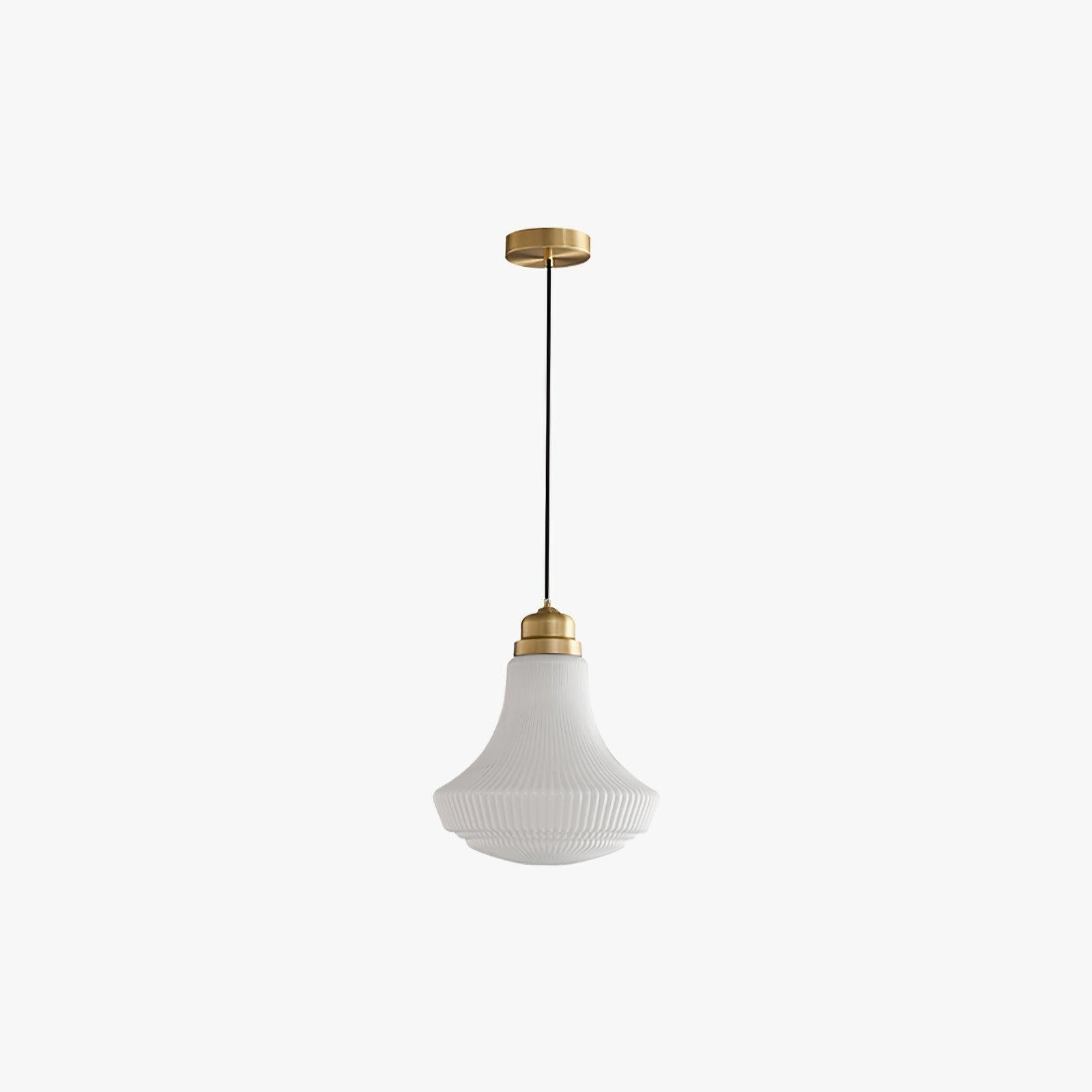 Classical Brass Alabaster Glass Pendant Lamp M318