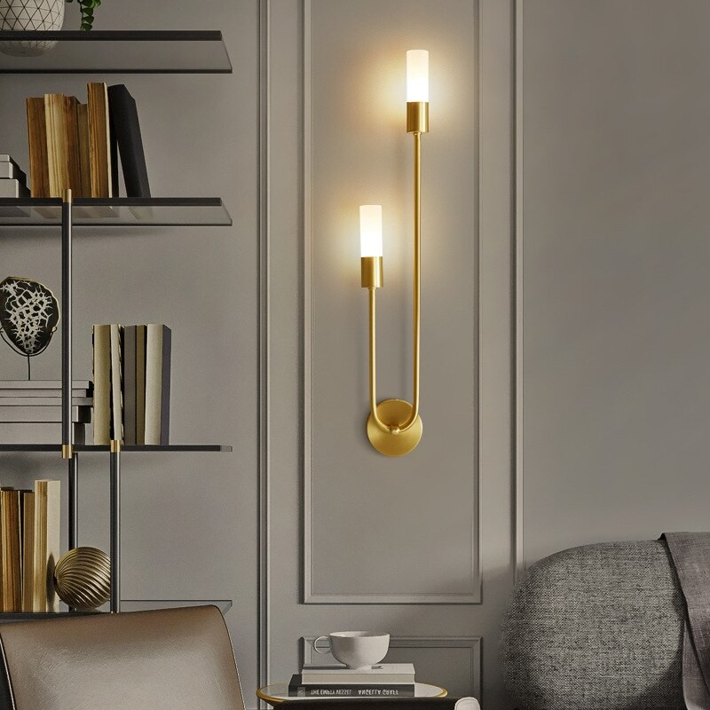 Modern Copper U-Shape Luster LED Wall Lamp M39