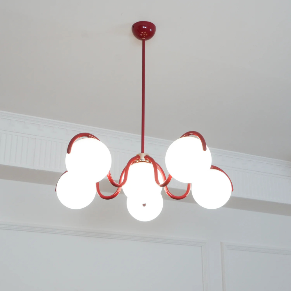 Sculptural Linear Chandelier with Elegant Flowing Silhouette S223