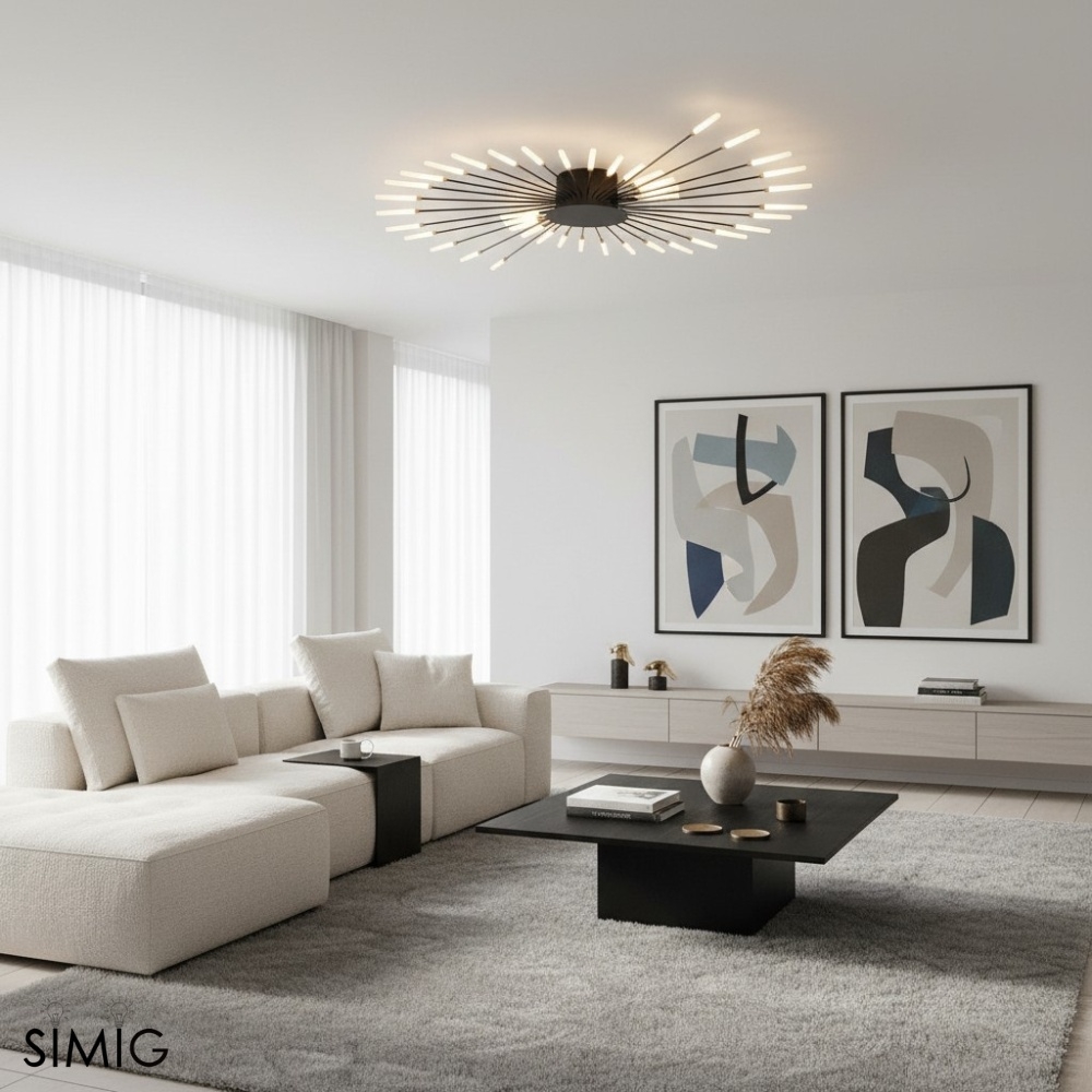 Sputnik Led Fireworks Flush Mount Ceiling Light S40