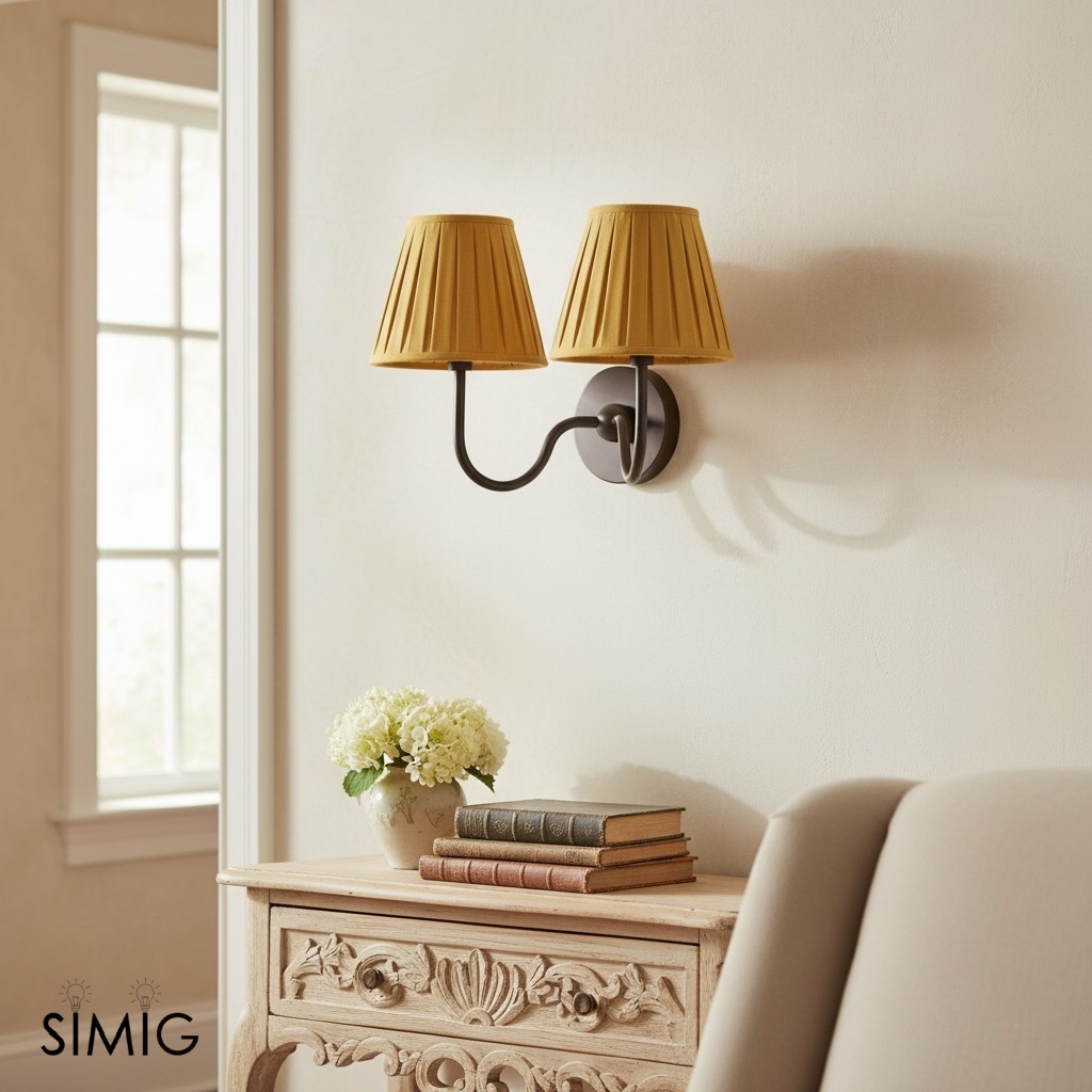 Luvora Modern Pleated Shade Wall Lamp for Bedroom & Living Room T036