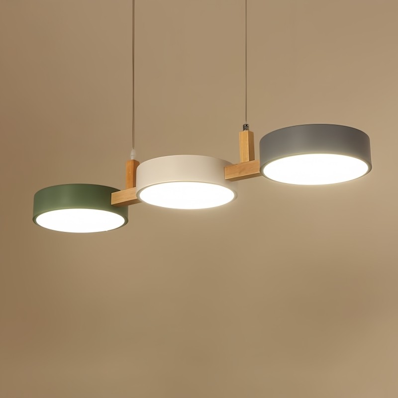 Nordic Modern Simple Macaron 3 Head Pendant Lamp M30