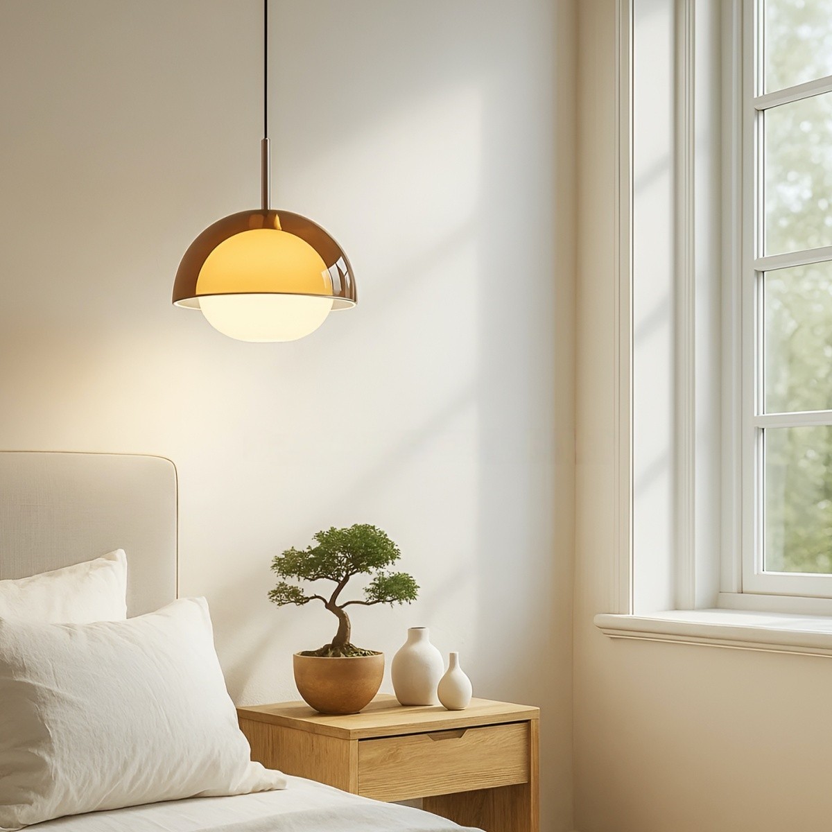 Sunset Inspired Acrylic Pendant Lamp – Warm & 3-Color Options S255