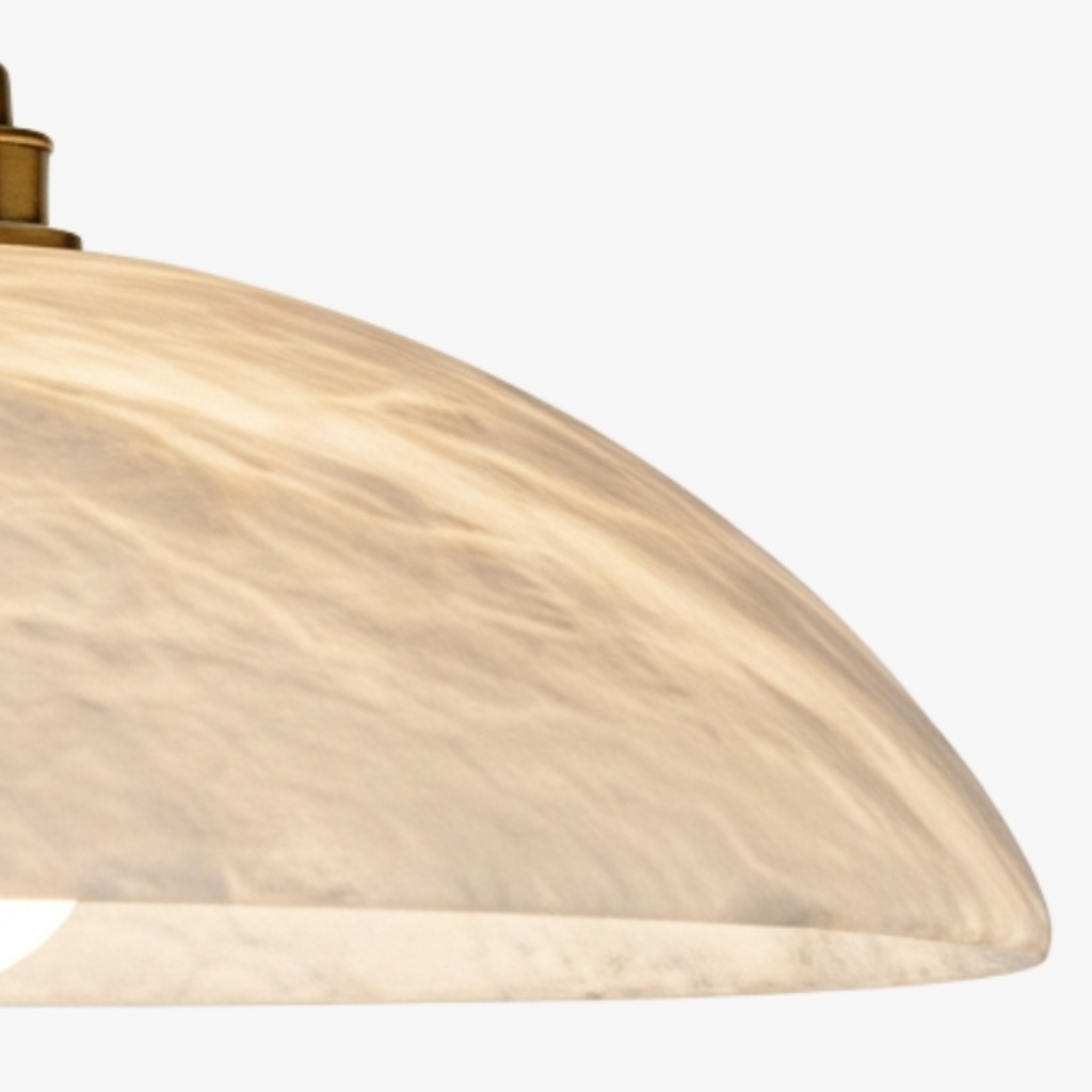 Alariv Elegant  Alabaster Dome Pendant Light - Modern Stone Lighting for Dining or Living T1160