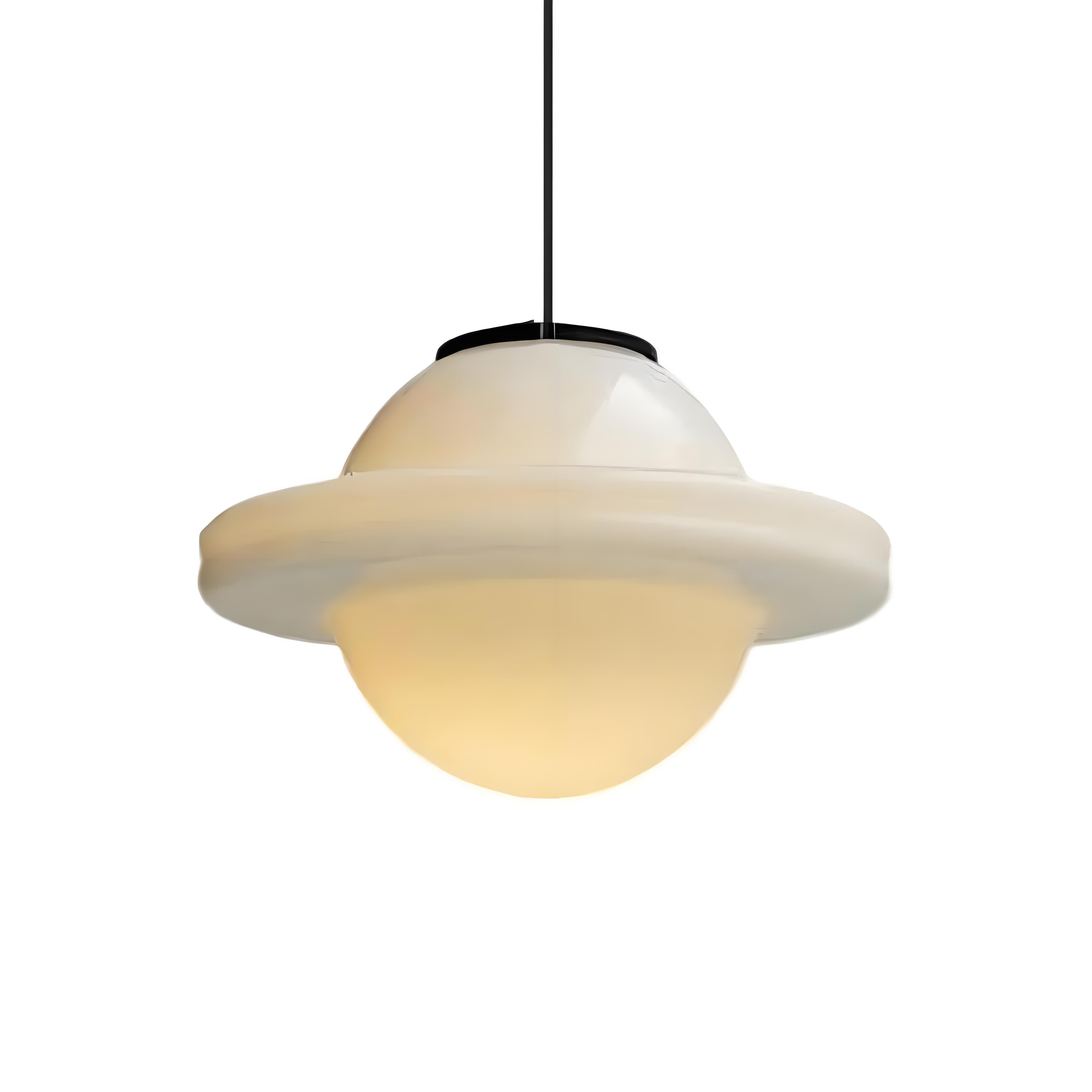 Vintage White Milk Glass Geometric Jar Pendant Light G96