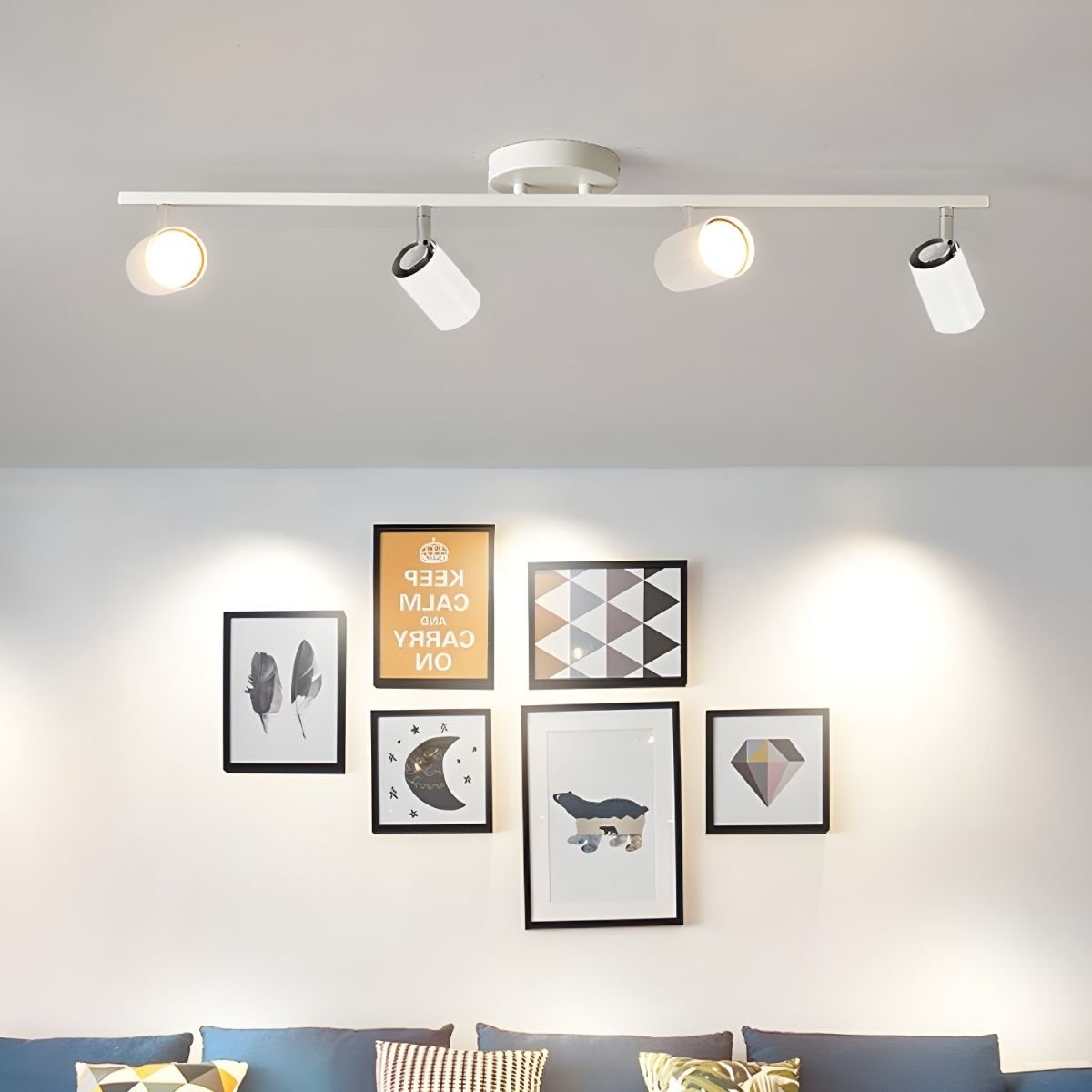 Row Of Multi-Head Metal Ceiling Lights M555