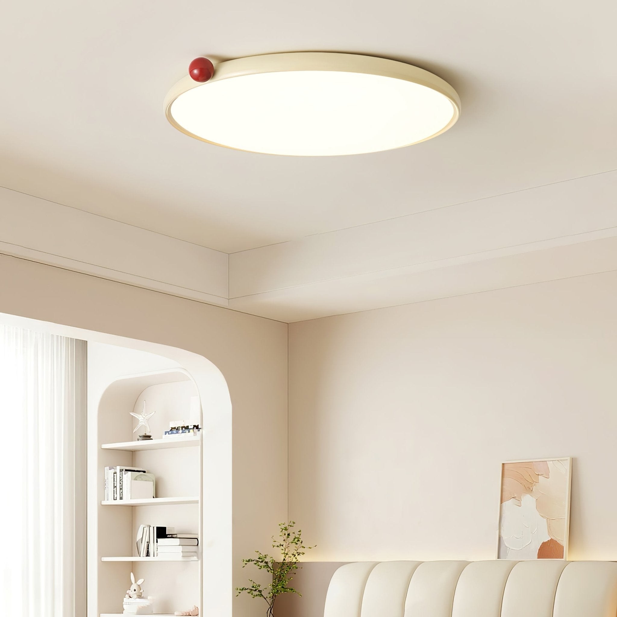 Minimalist Disc Cream Style Ultra-thin Ceiling Lamp M440