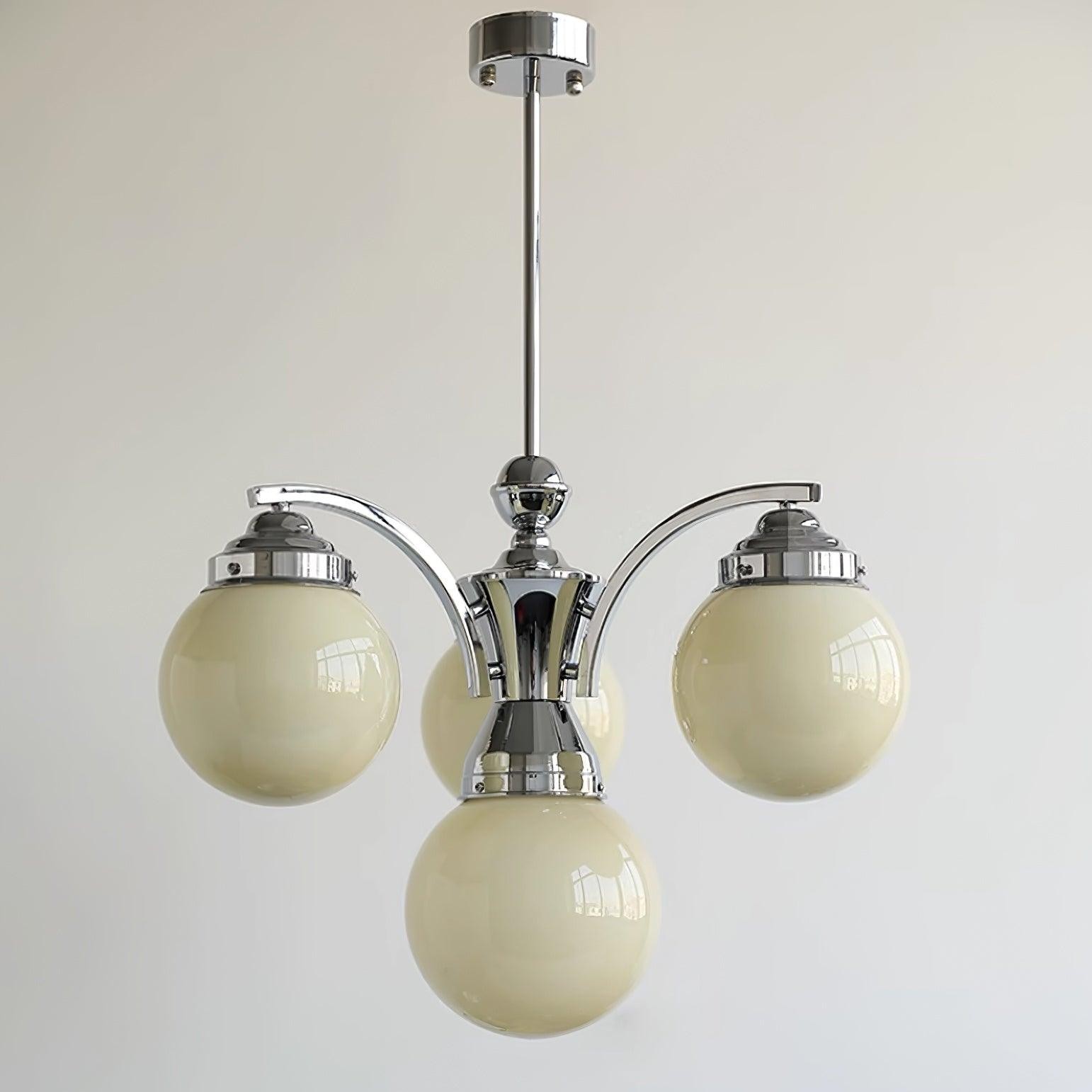 French Elegant Glass Orb Chandelier M427