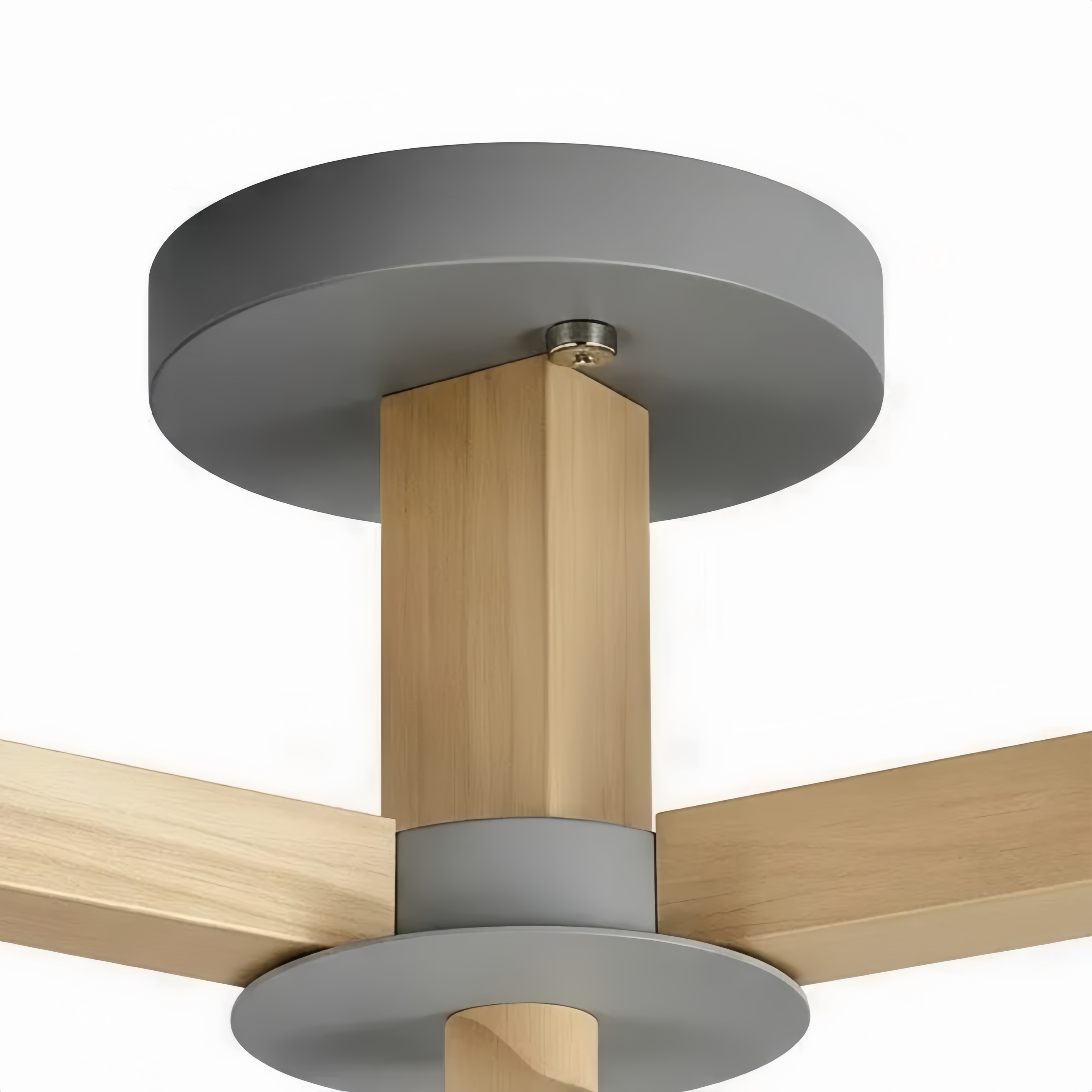 Elegant Wood Branch Ceiling Lamp - LED Disc Chandelier for Living Room or Bedroom S388