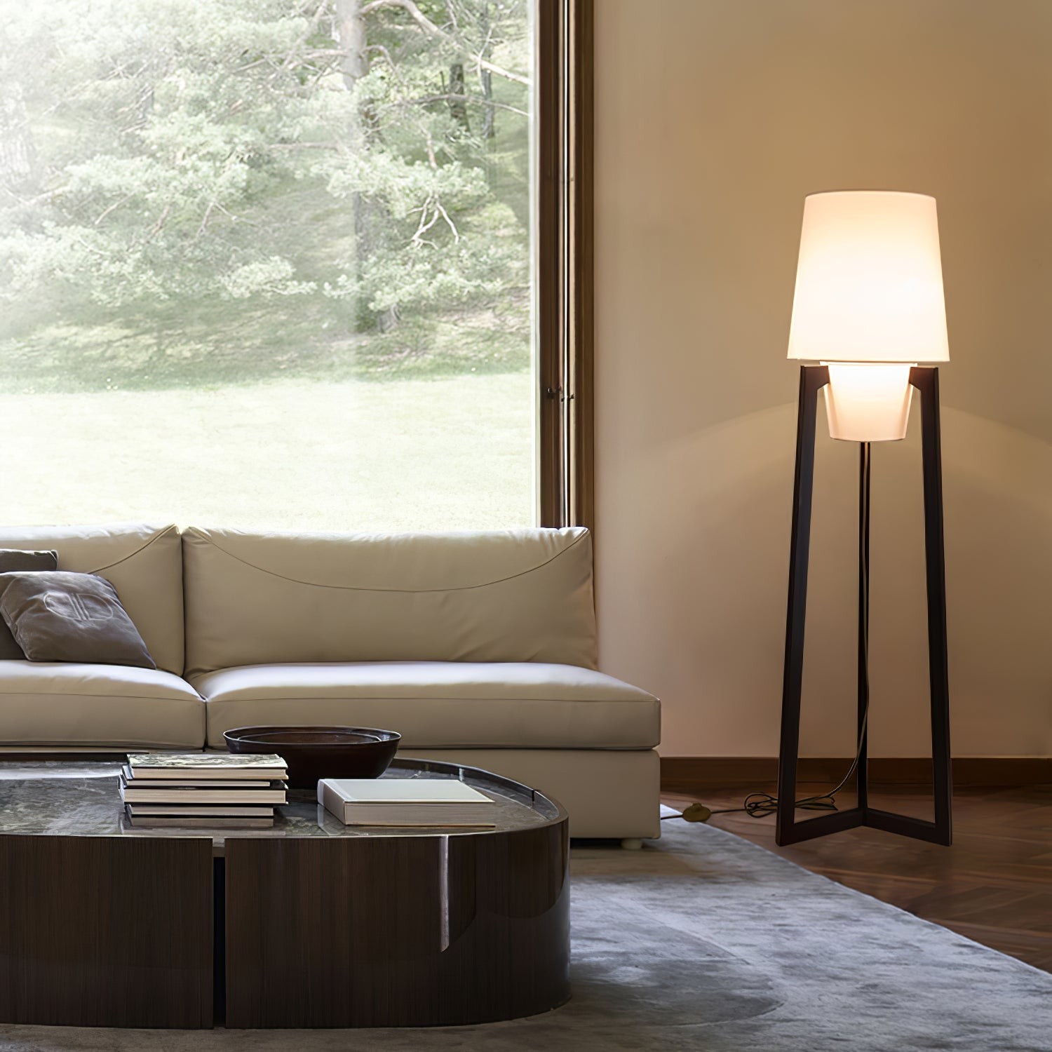 Modern Simple Chinese Style Solid Wood Floor Lamp M51