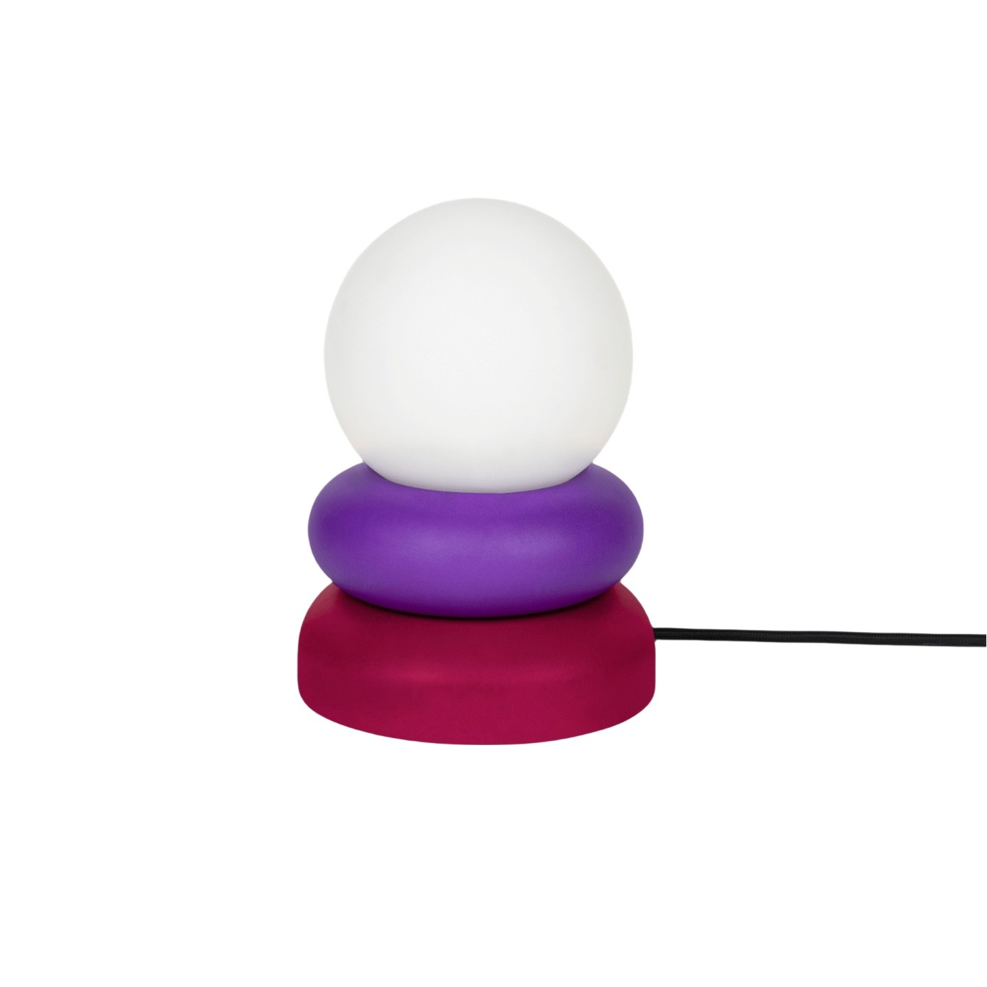 Elegant Table Lamp with Natural Wood and Glass Shade S233