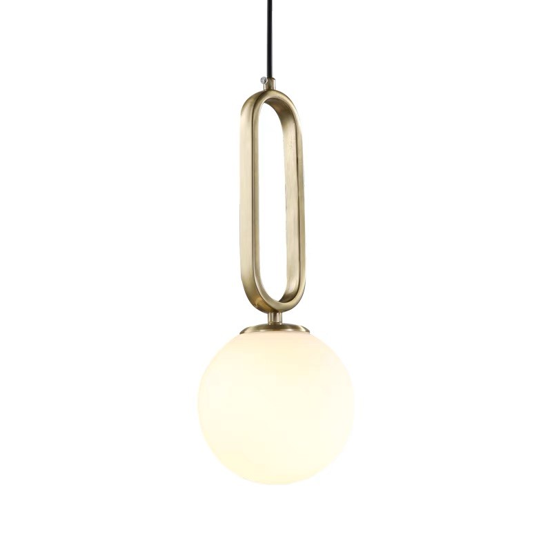 Large Minimalist Oval Ring Pendant Light