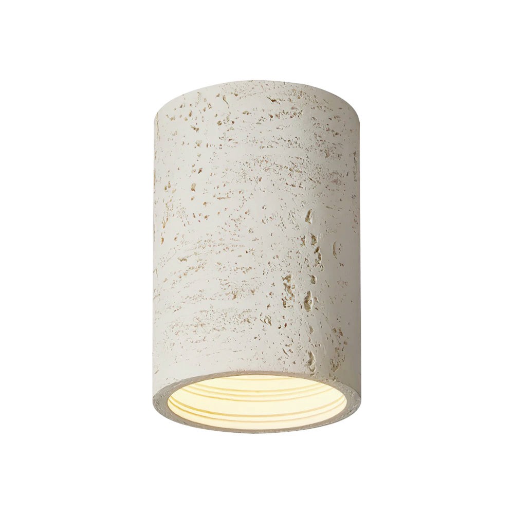 Cylindrical Ceiling Light - Modern Travertine Living Room M72