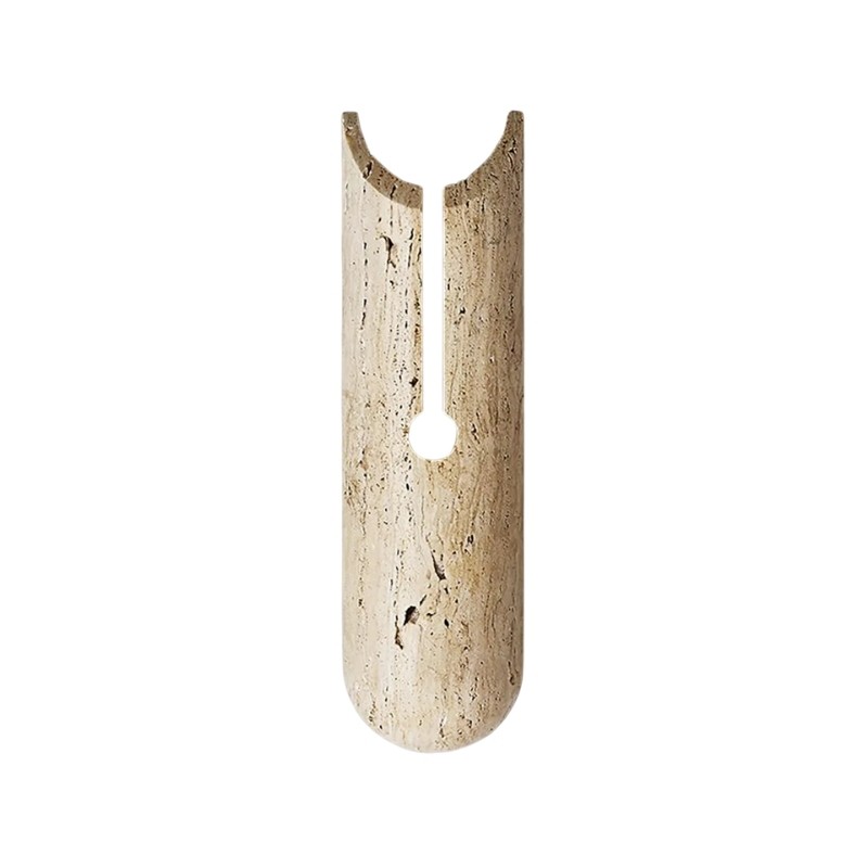 Cylindrical Y-Shaped Travertine Wall Lamp - Warm LED Light for Modern Homes S321
