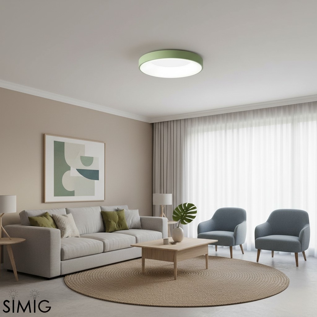 Lumiflexa Ultra Thin Round LED Ceiling Light – Minimal Hallway Design T523