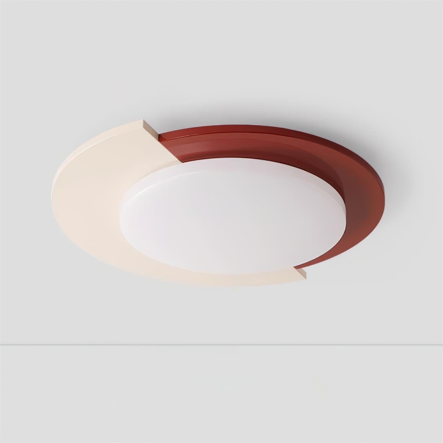 Red And White Round Ceiling Light M102