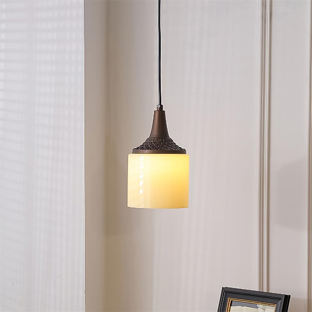 Modern Simple Cream Smooth Small Pendant Lamp M163