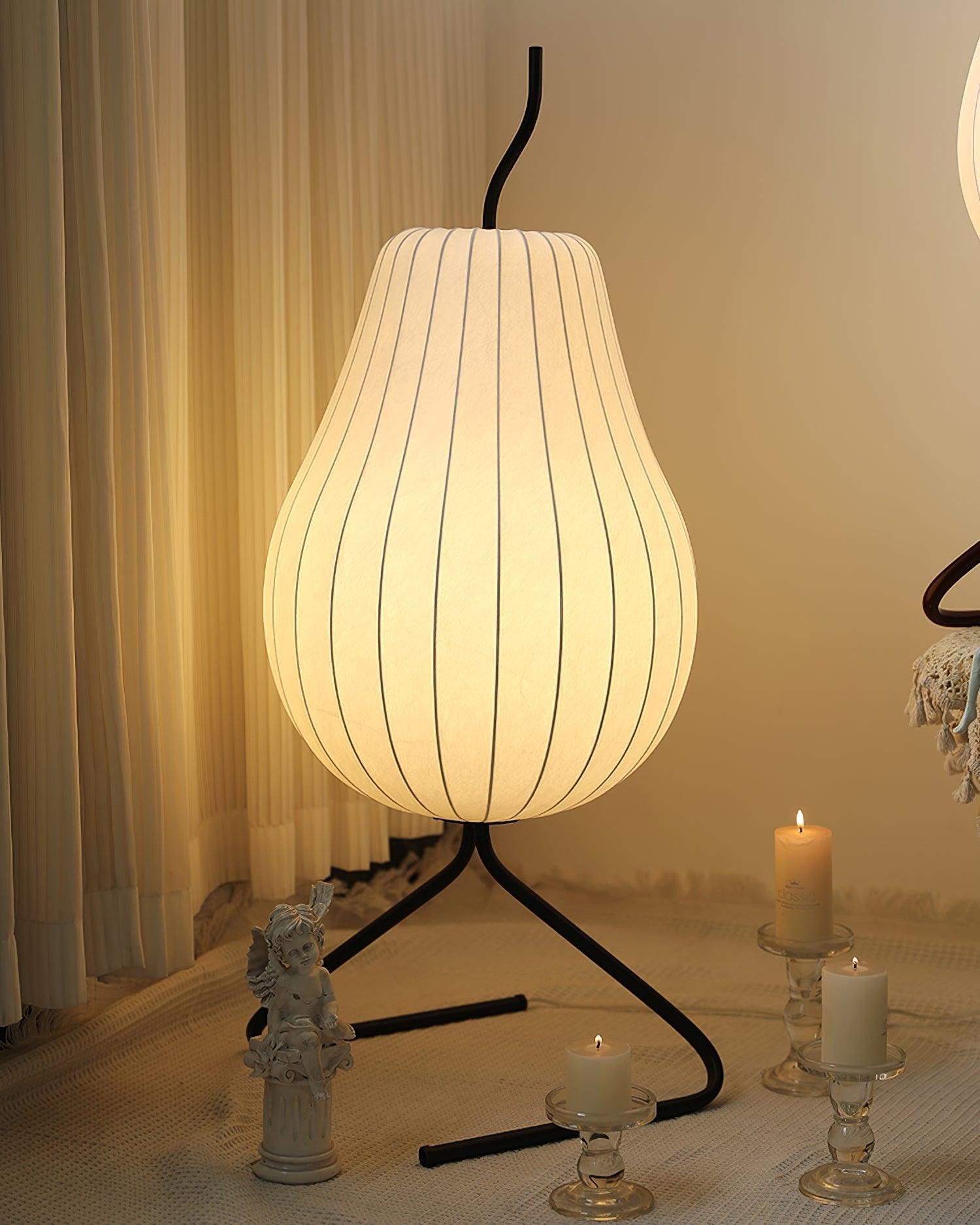 Pear-shaped Shite Floor Lamp Suitable For Living Room M519