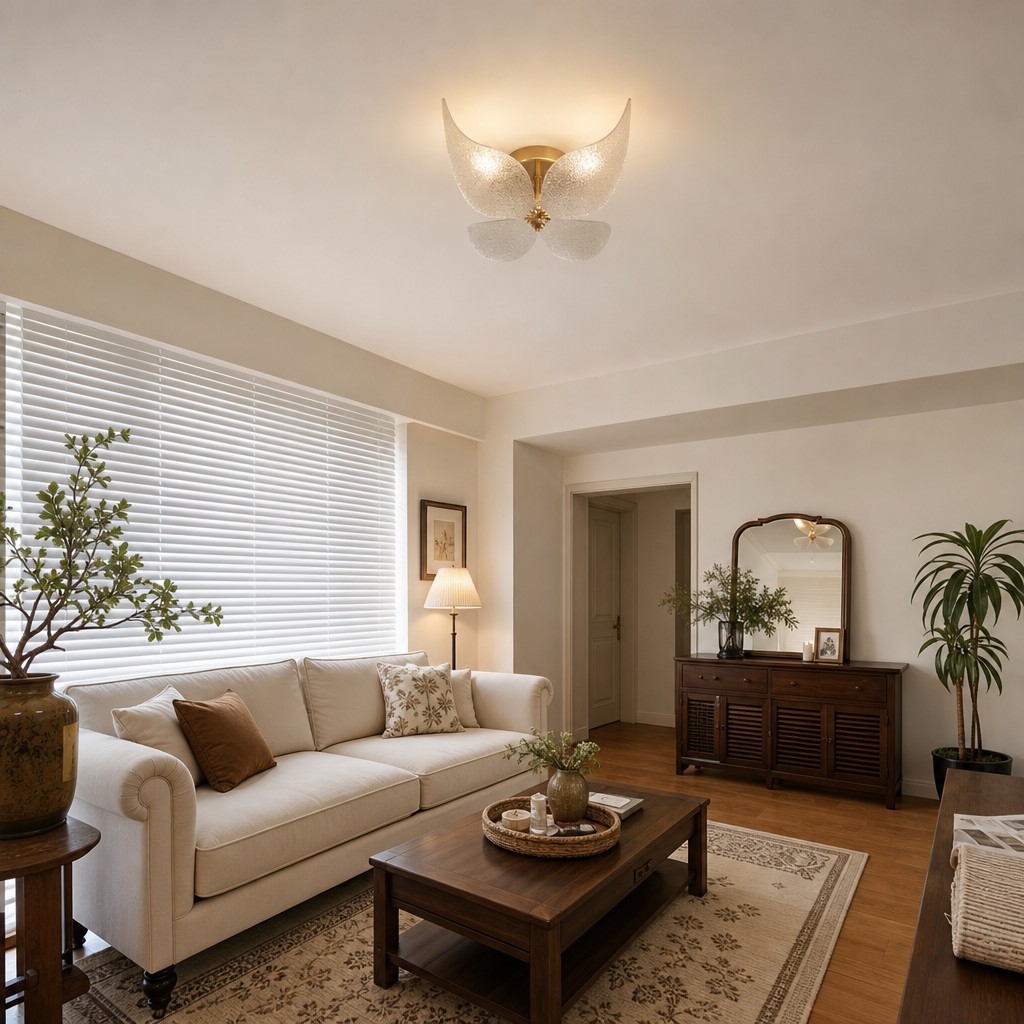 Lucenda Butterfly Decorative Ceiling Lamp - Elegant Retro Lighting for Corridor and Balcony T2234