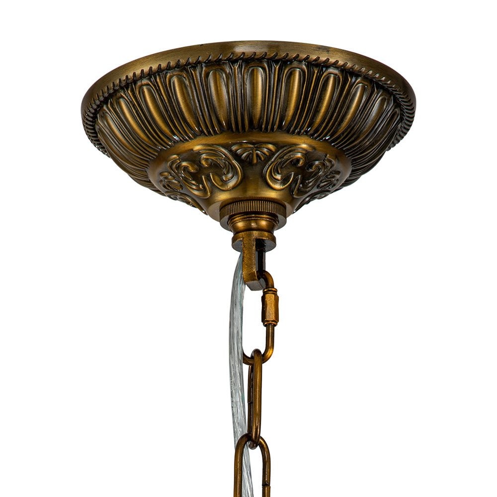 Vintage Luxe Brass Crystal Orb Chandelier G95