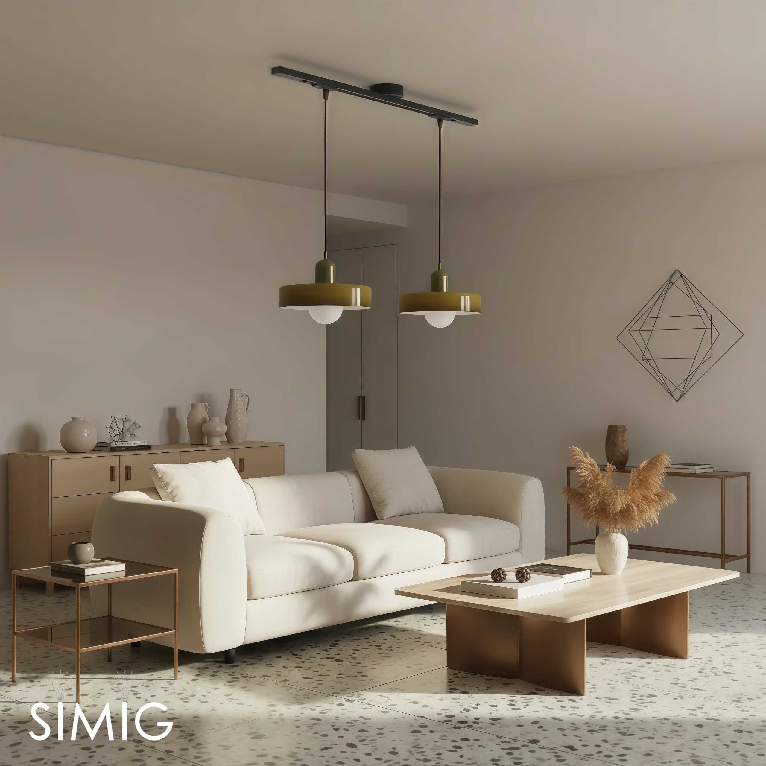 Axitra Rotatable Pendant Light Ceiling Rail – Sleek Adjustable Track for Pendant Lights Contemporary N21