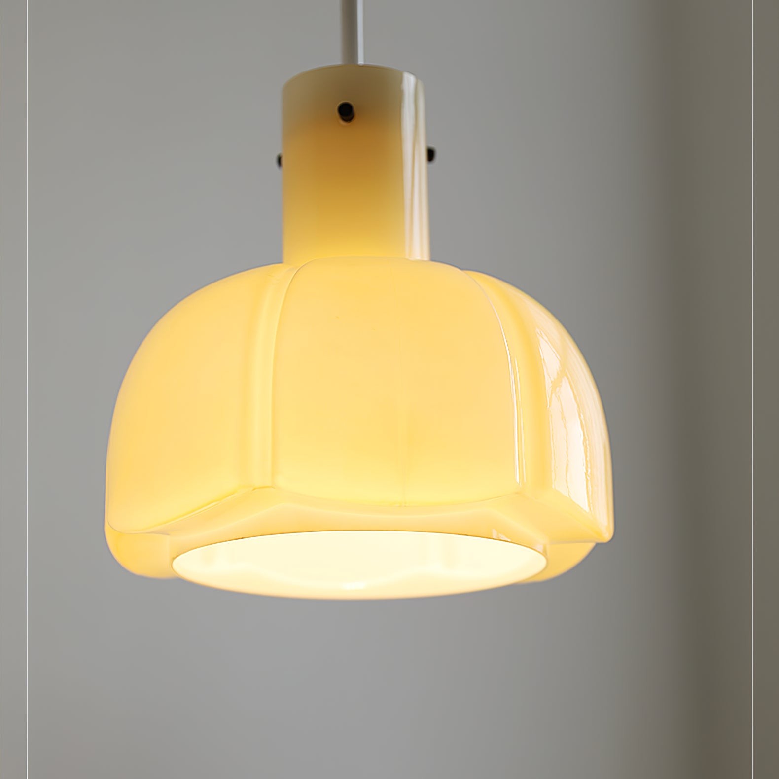French Pastoral Style Petal Glass Pendant Light M23