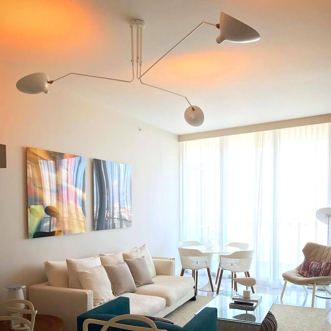 Arclume Arc Ceiling Lamp - Mid Century Multi Arm Light for Living Room