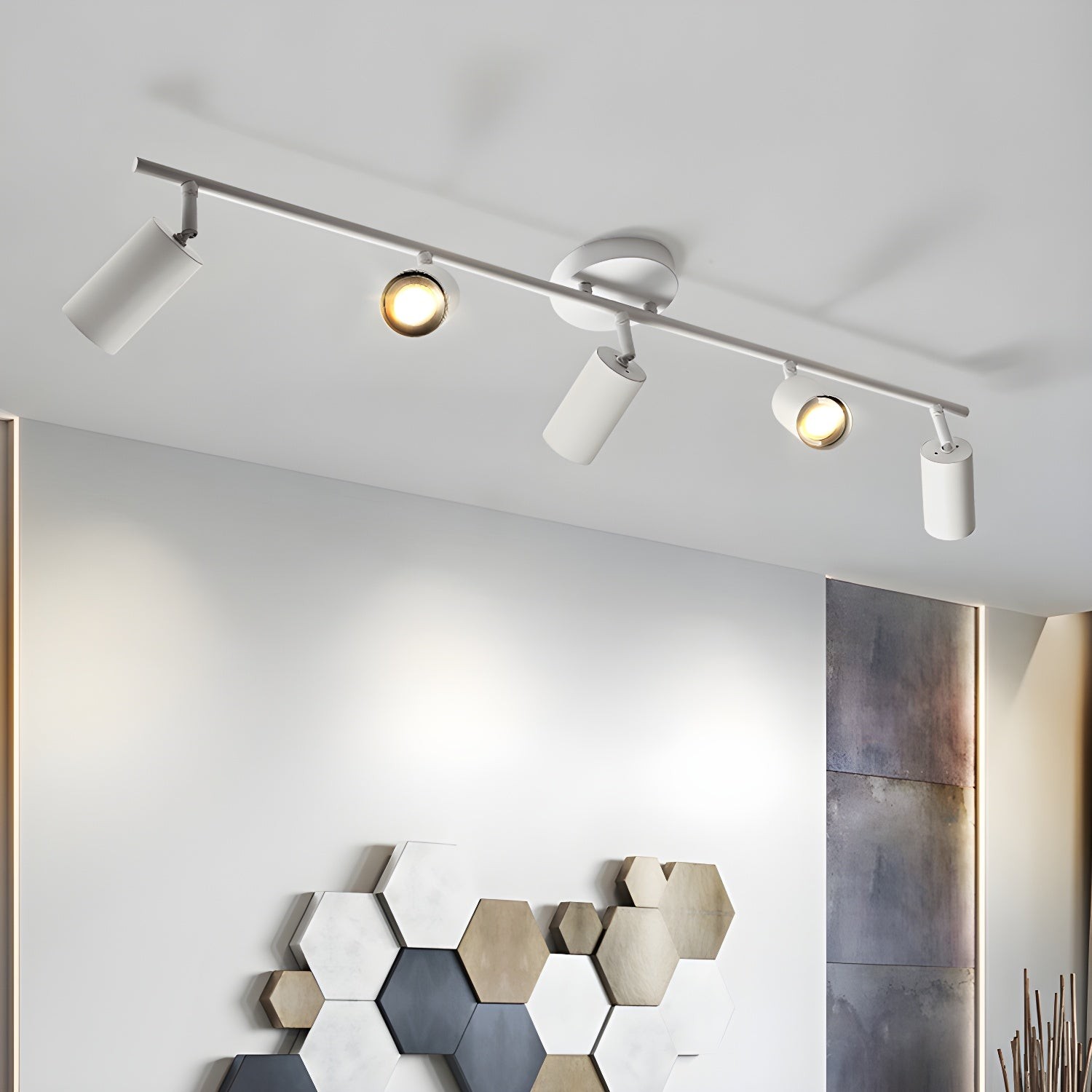 Row Of Multi-Head Metal Ceiling Lights M555