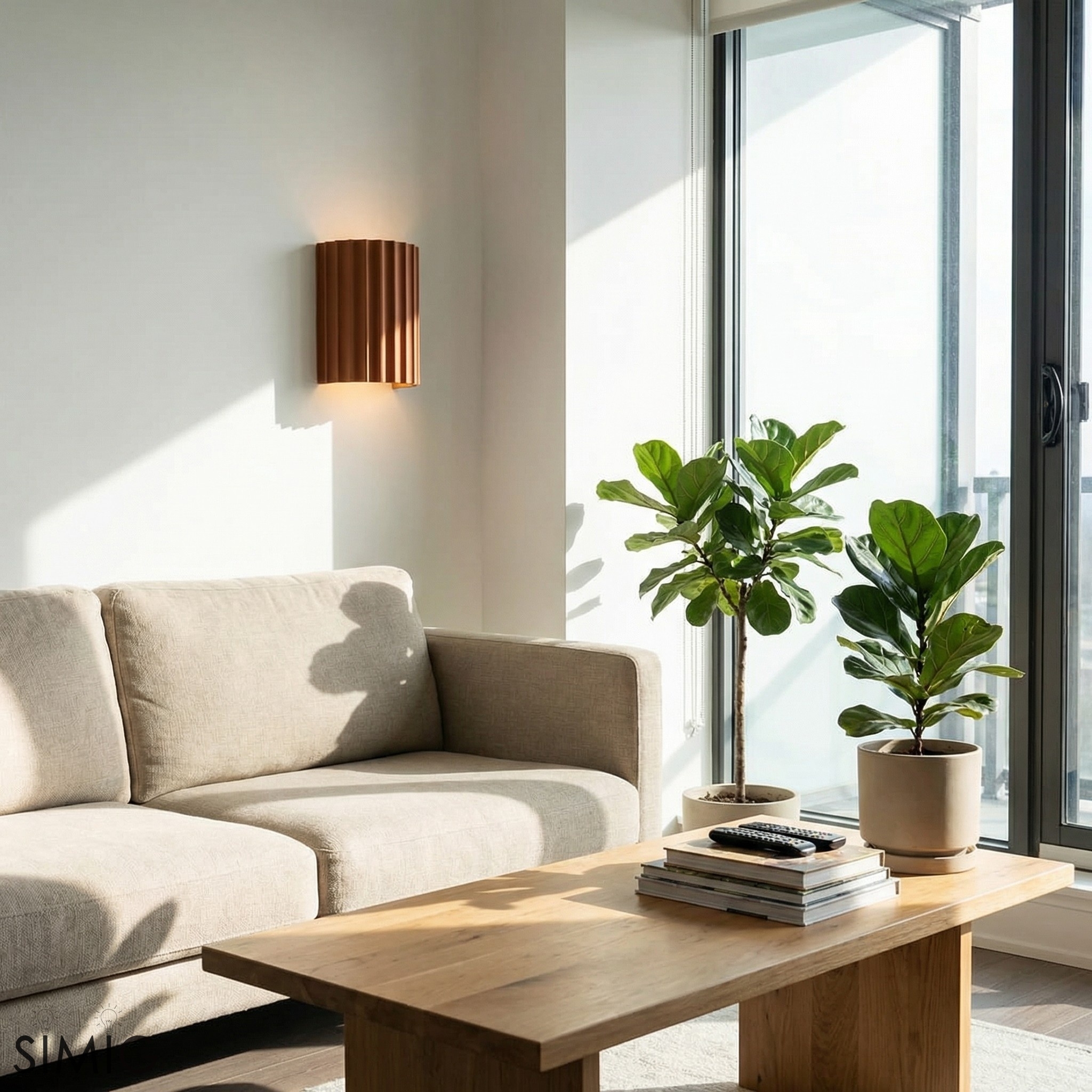 Ribbed Resin Design - Minimalist Wall Light for Modern Interior Spaces S104