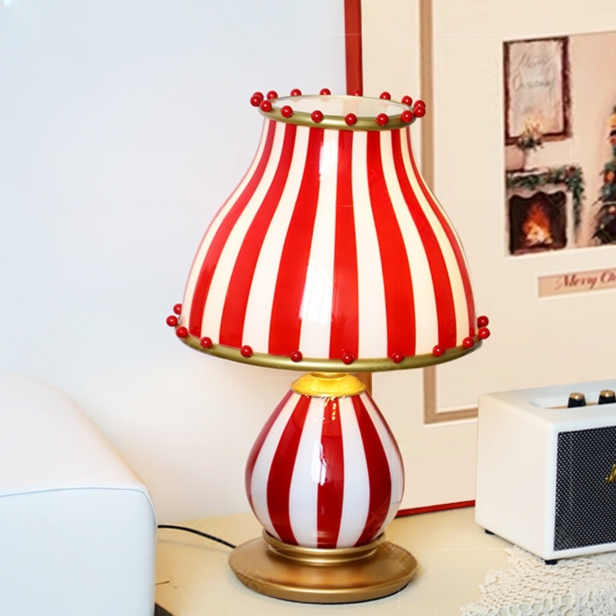 Festilo Circus-Style Metal Table Lamp — Vintage Living Room Accent S278