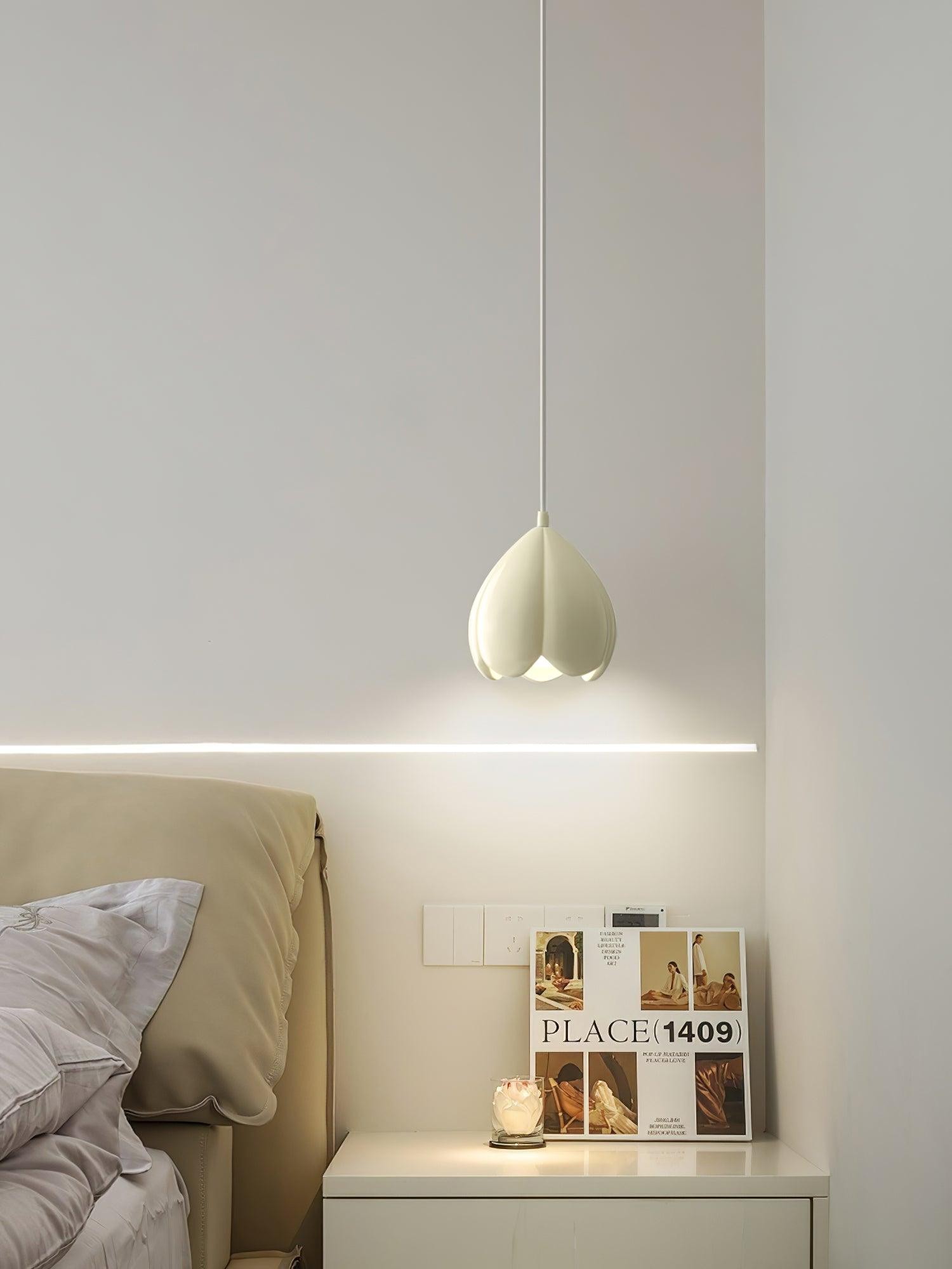 Cream Color Resin Pod Pendant Lamp M369