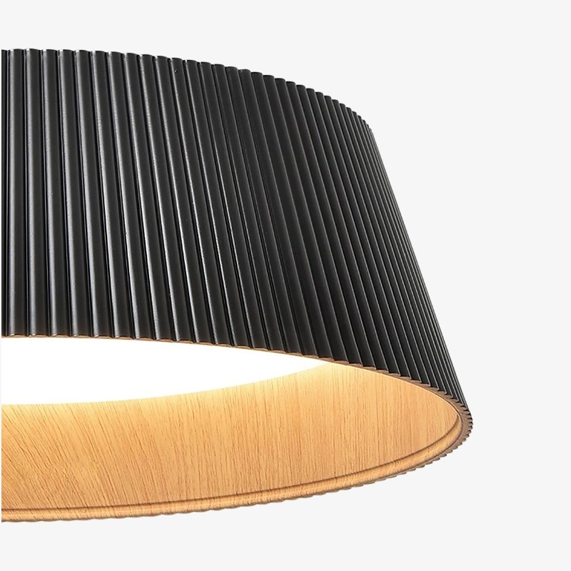 Ribravo Modern Ribbed Textured Shade Ceiling Lamp - Modern Minimalist Lamp for Living Room T1157