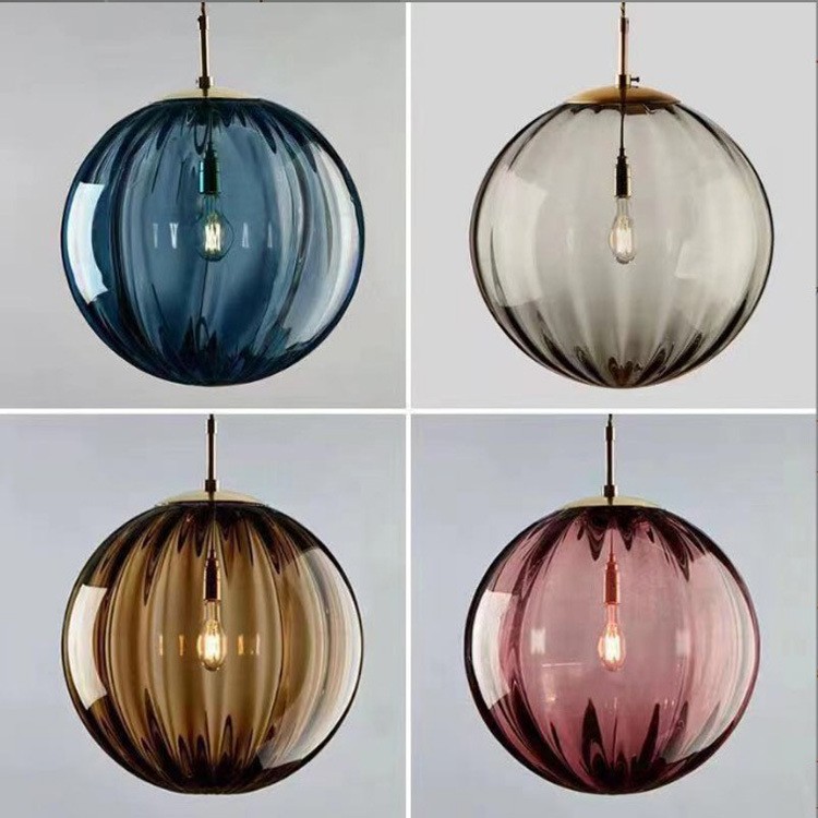 Nordic Water Pattern Glass Ball Pendant Light S96