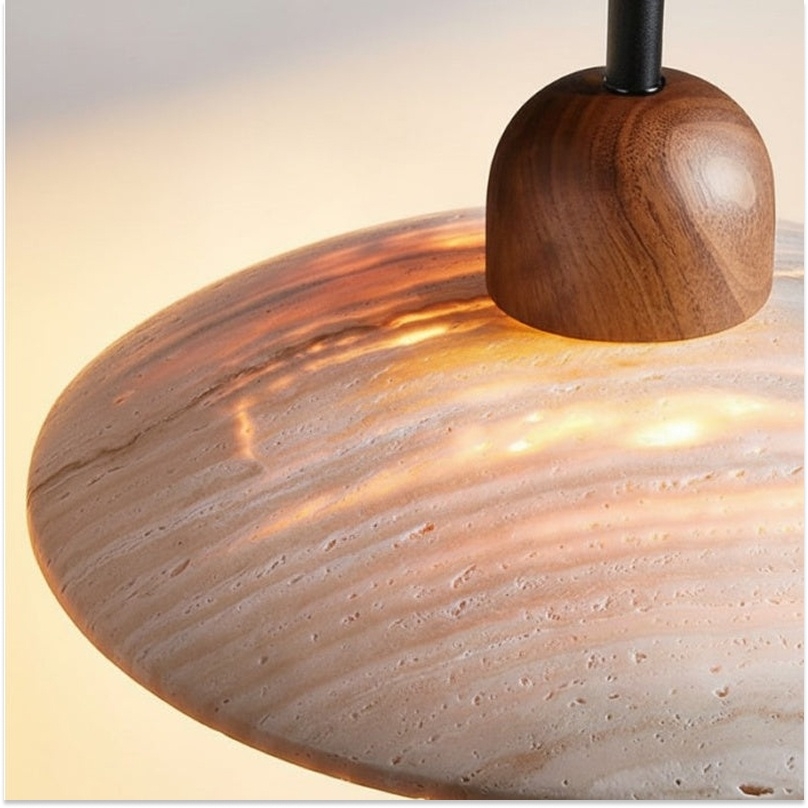 Discra Minimalist Sculptural Circular Wall Lamp —  Natural Style Wall Fixture for Hallway and Bedroom U18