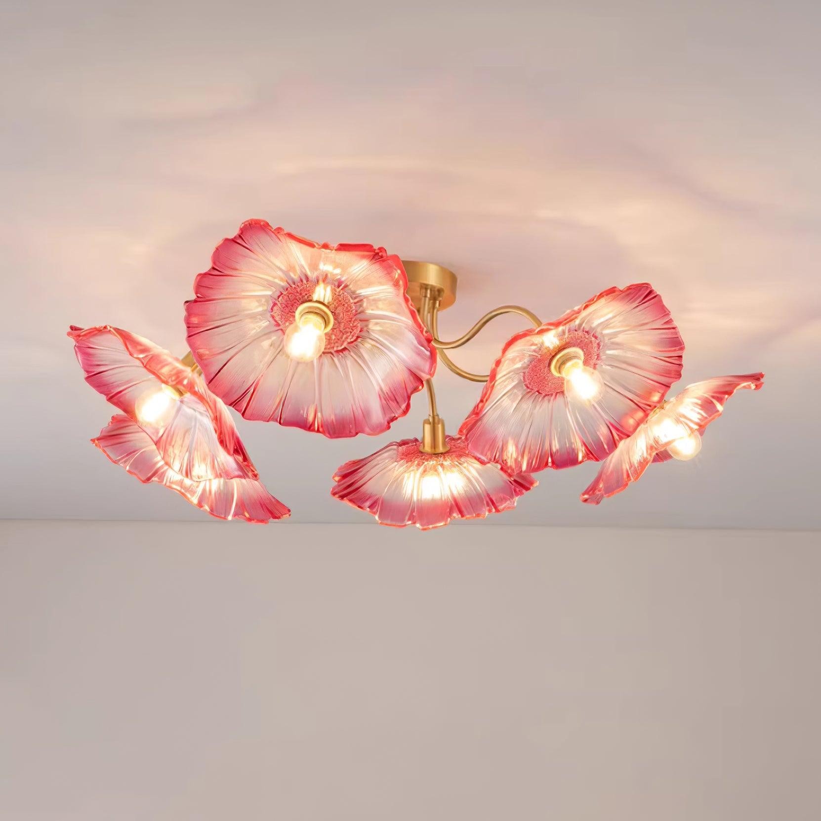 Murano Glass Flowers Ceiling Light P049