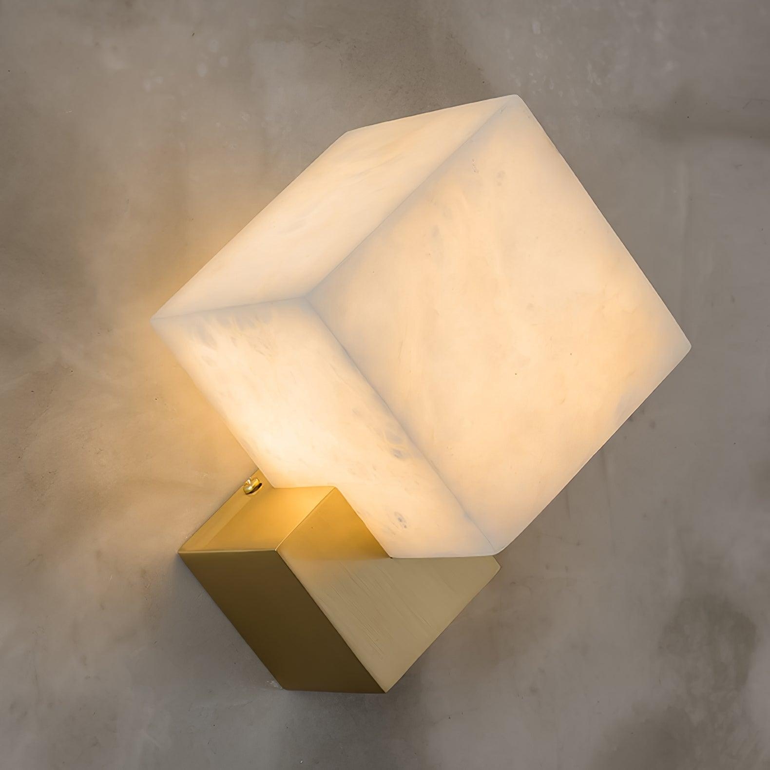 Block Alabaster Wall Sconce T1611