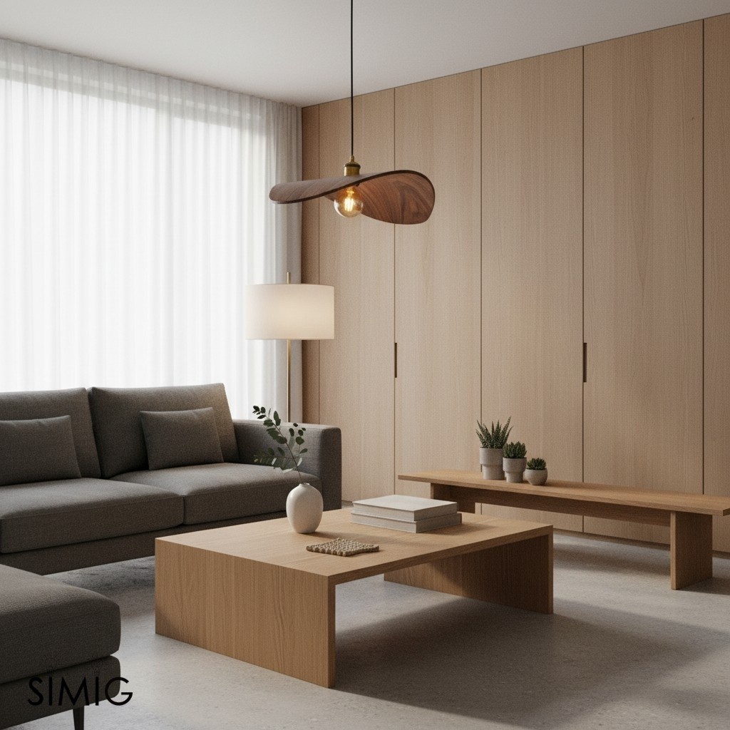 Wooden Dragonfly Pendant Light