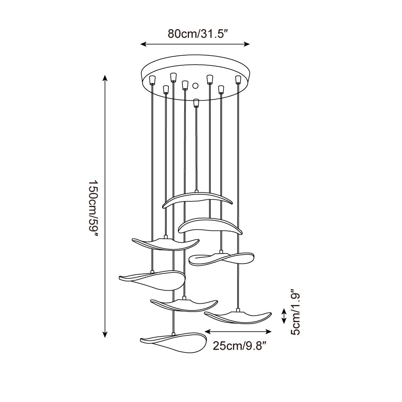 Twisora Wood Chandelier T1415
