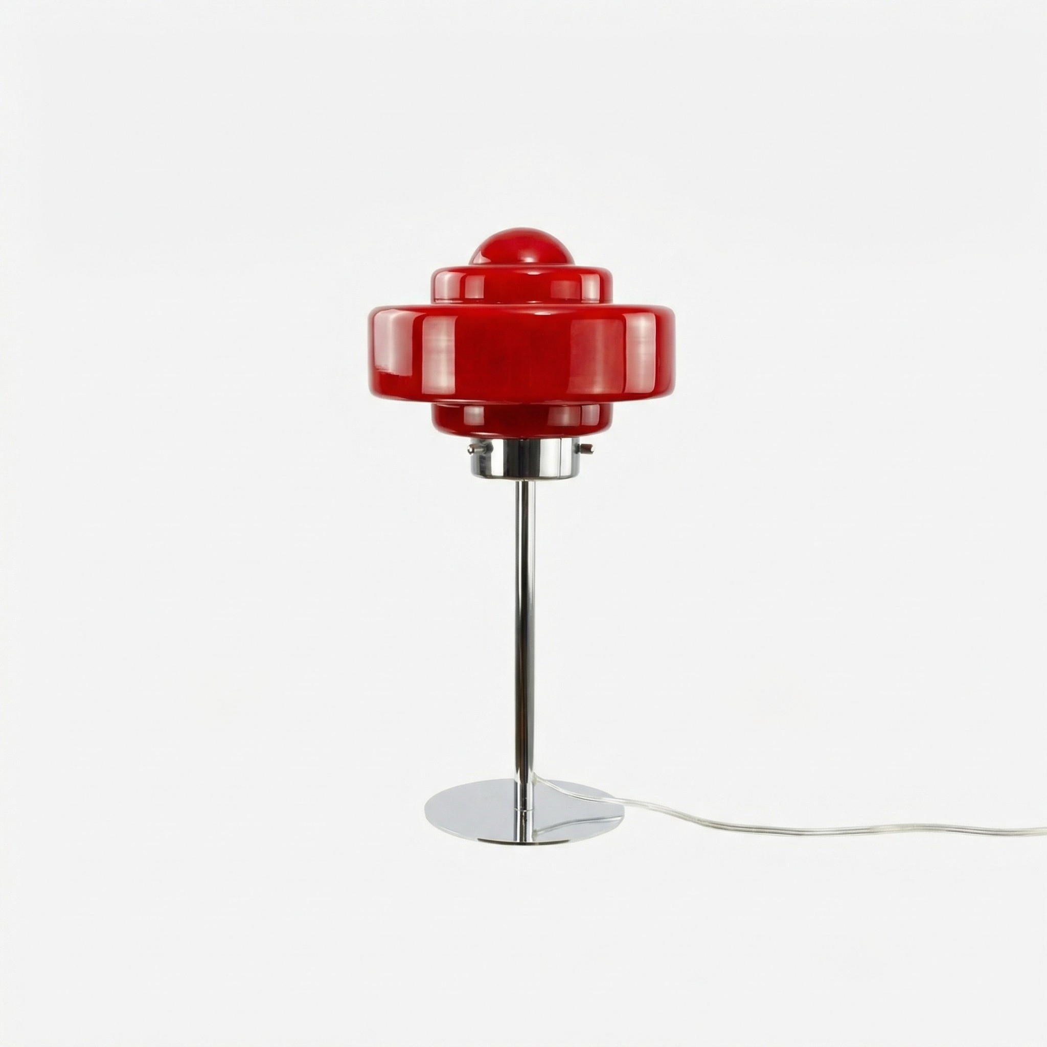 Modern Colored Glass Table Lamp – Retro Futuristic Accent for Living Room S391
