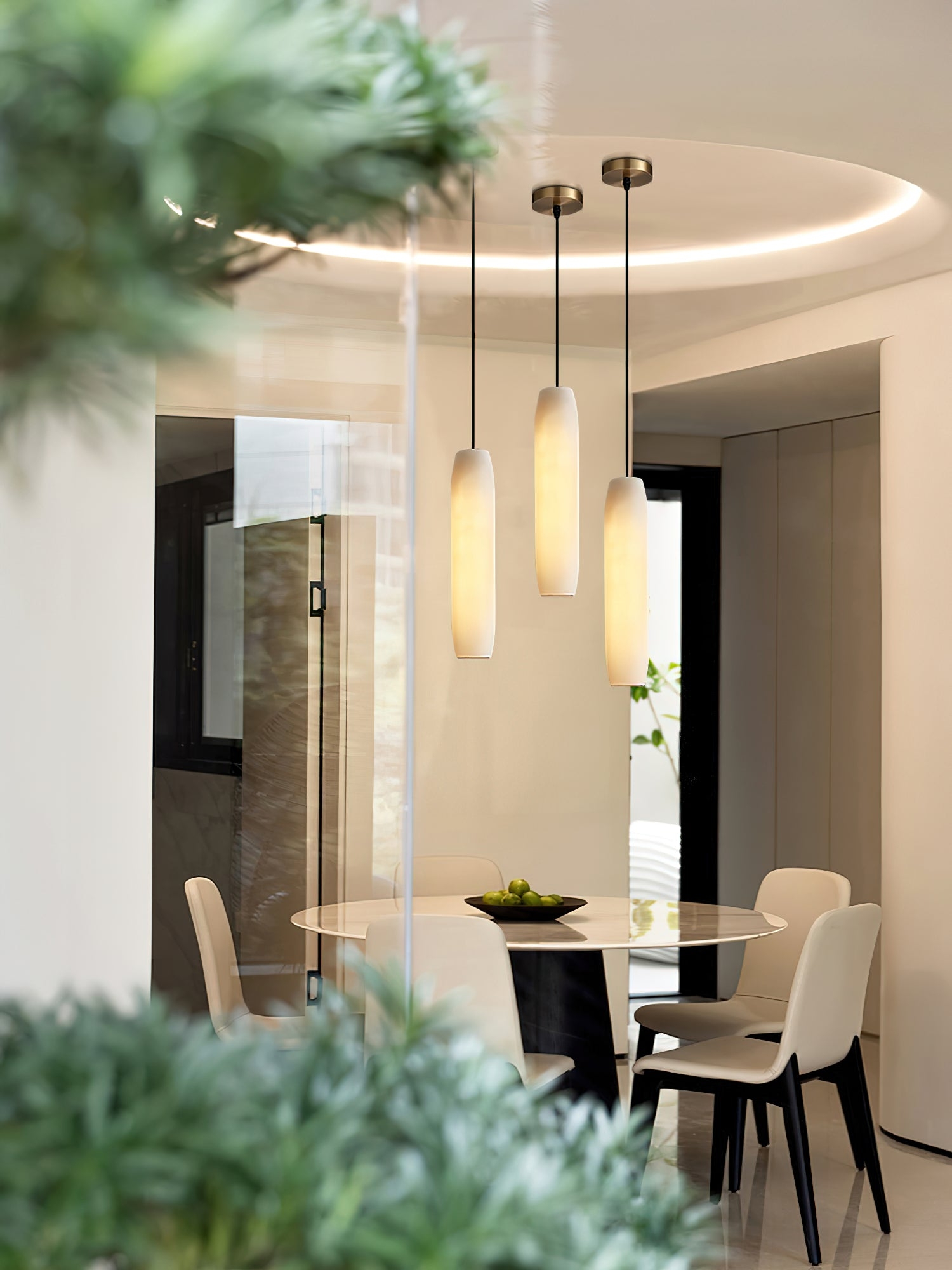Alabaster Flute Pendant Light T1660