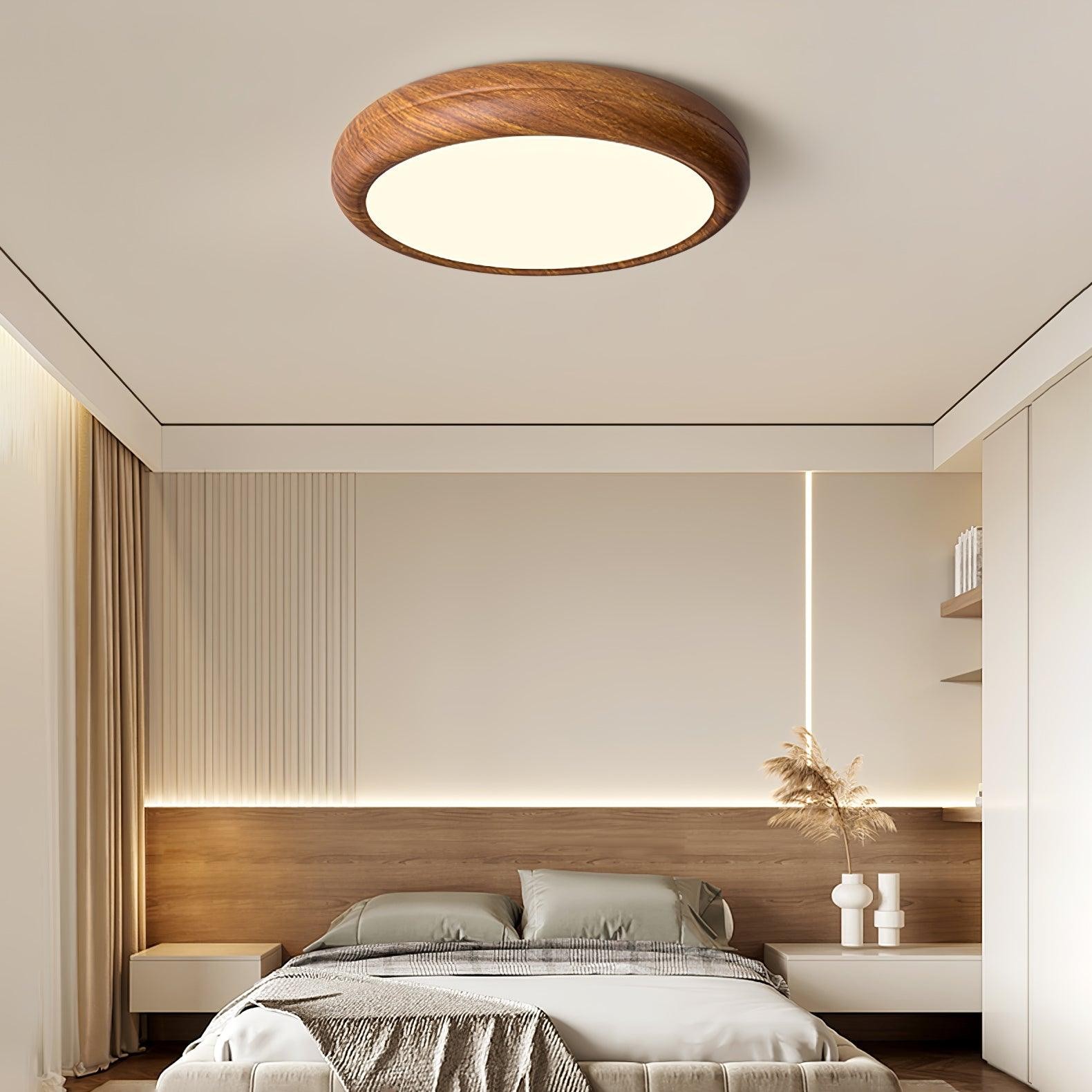 Wood Grain Round Ceiling Lamp M196