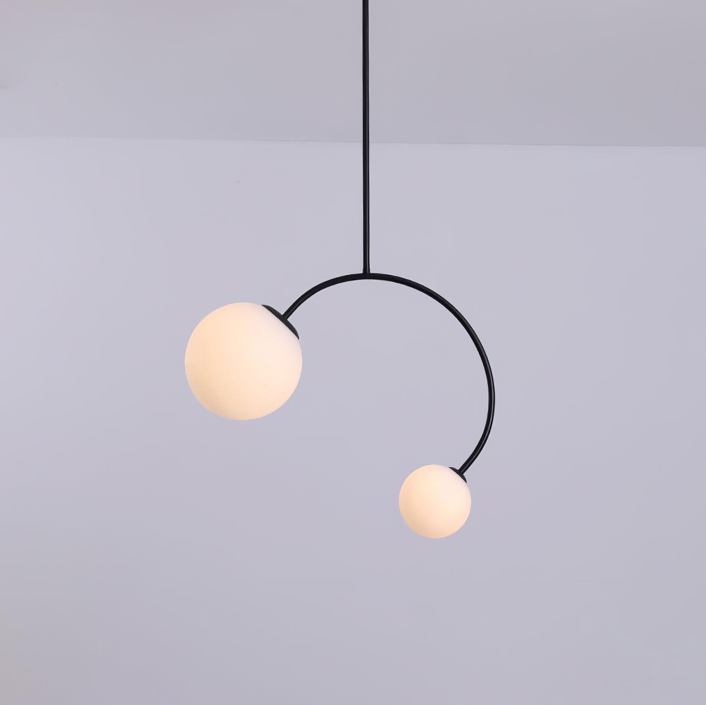Creative Double Heads Glass Pendant Lamp M389