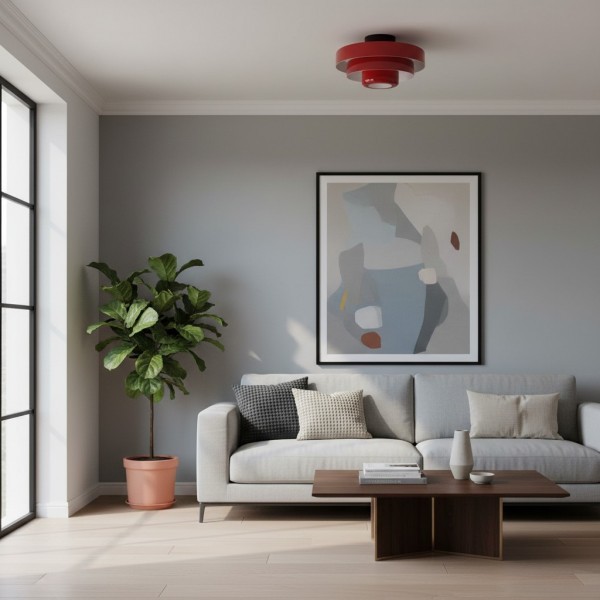 Veleora Triple Layer Disc Ceiling Light - Bauhaus Colorful Design S361