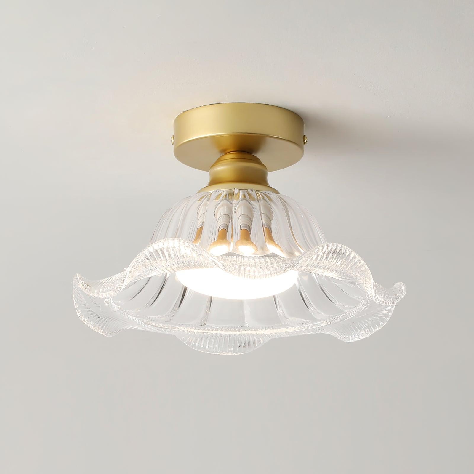 Vintage Glass Flower Ceiling Light M233