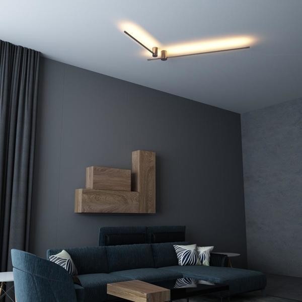 Industrial Modern Black Linear LED Wall Lights S114